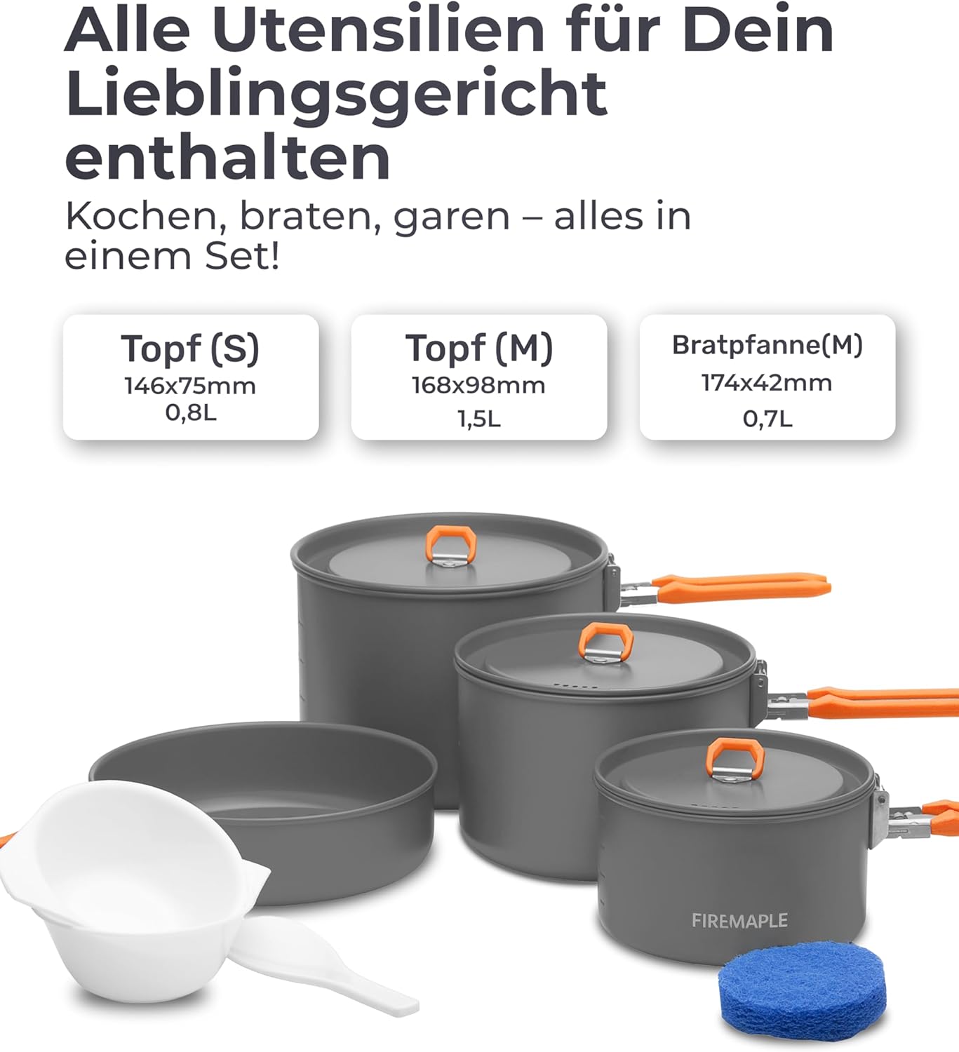 Fire-maple Feast Camping Set Stoviglie Acciaio Inox - immagine 3