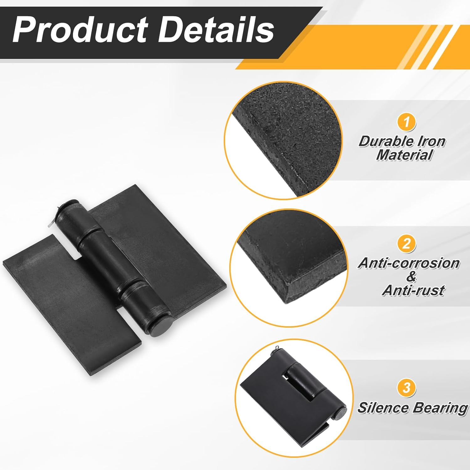 Quarkzman 4 Pz Cerniere Saldabili Resistenti - immagine 3