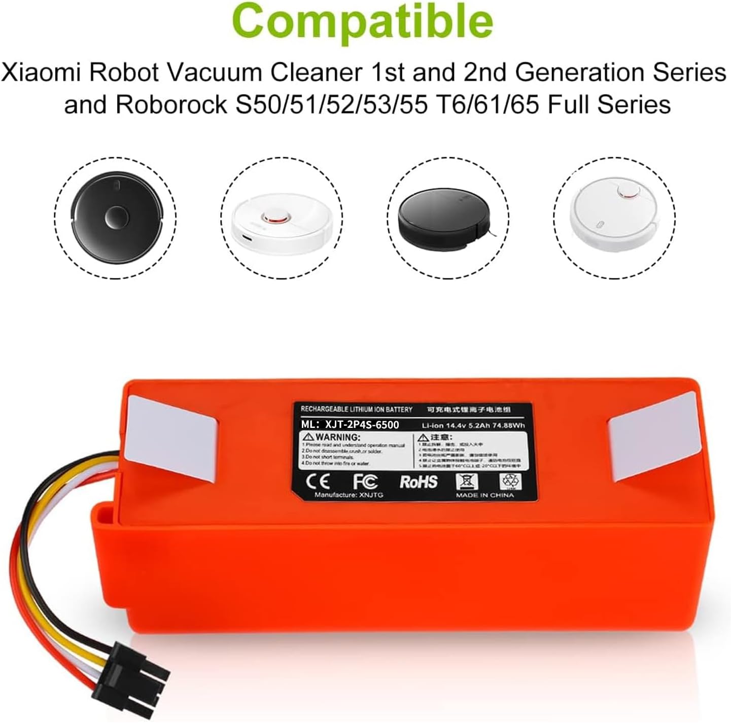 Energup Batteria di Ricambio 14.4V 6500mAh - immagine 2