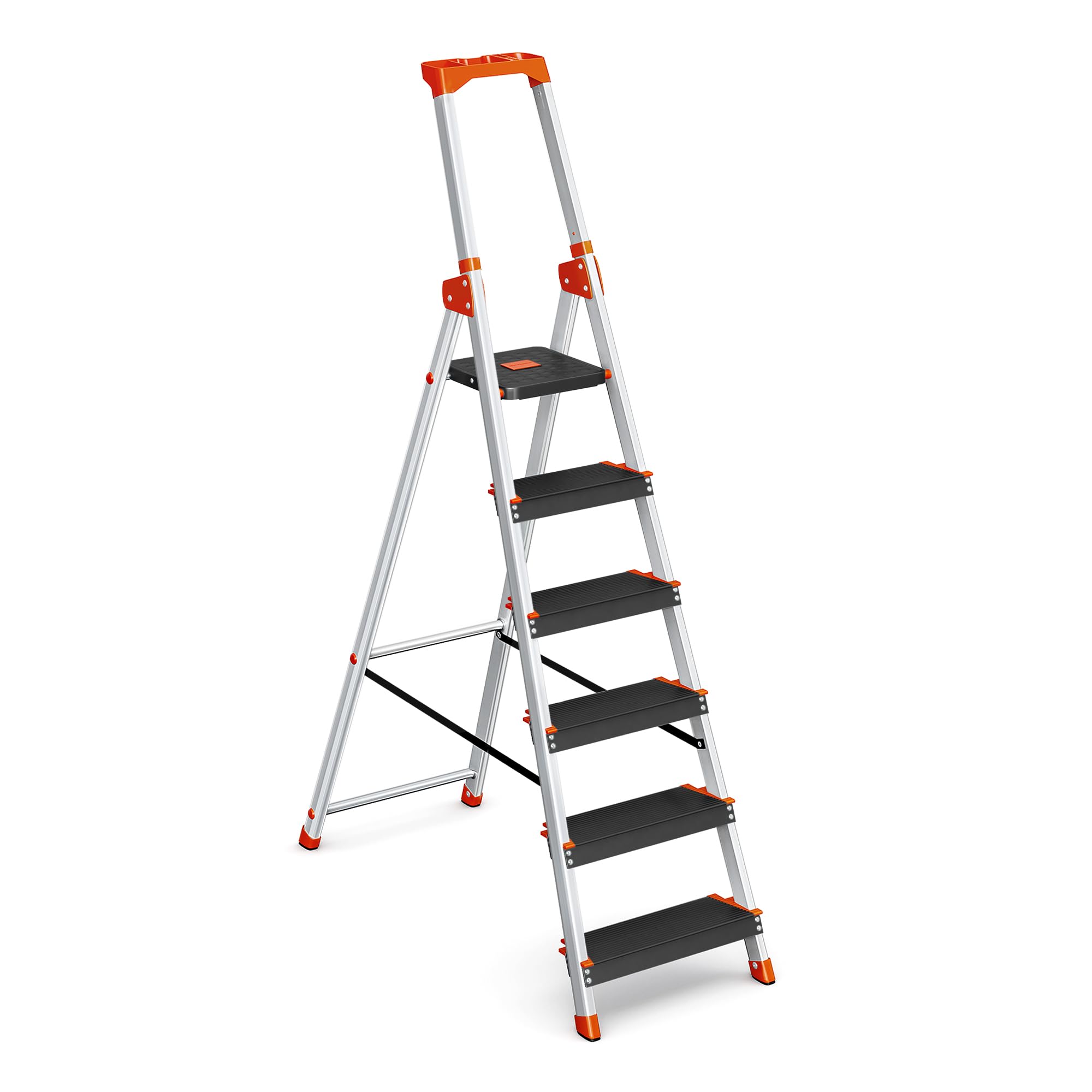 Songmics Scaletta Pieghevole 6 Gradini Alluminio 150kg