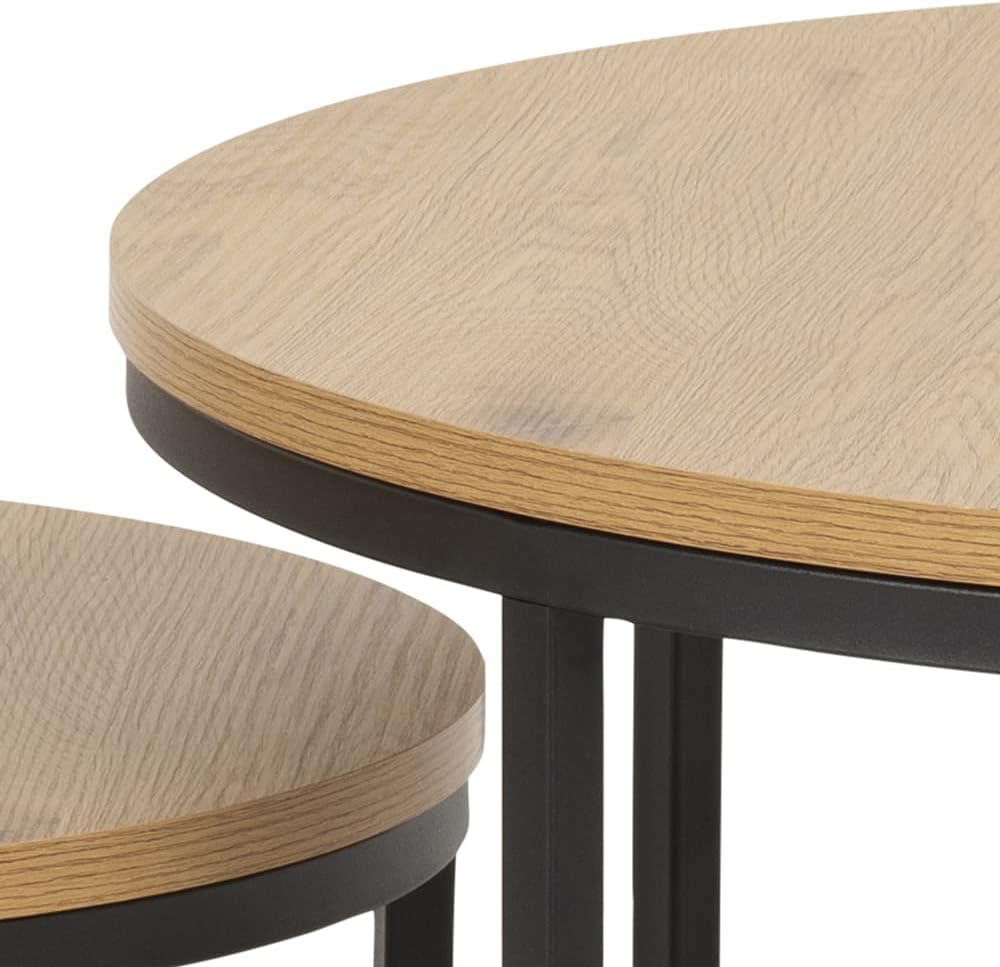 Ac Design Furniture Spencer Tavolino da Caffè, Naturale/Nero - immagine 4