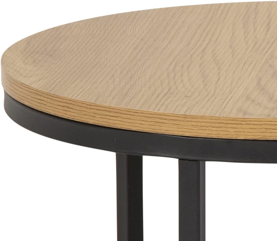 Ac Design Furniture Spencer Tavolino da Caffè, Naturale/Nero - immagine 8