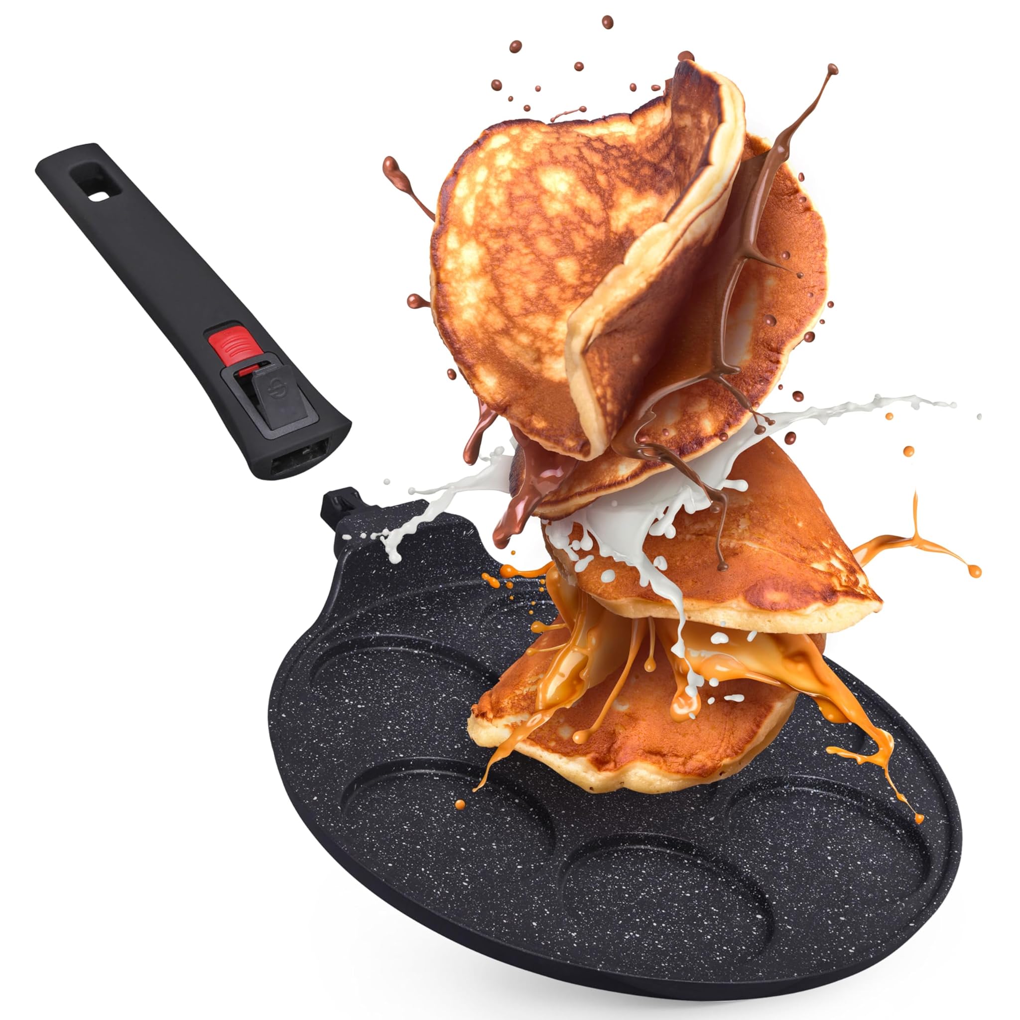 Intignis® Padella Antiaderente Mini per Pancake 7 Fori