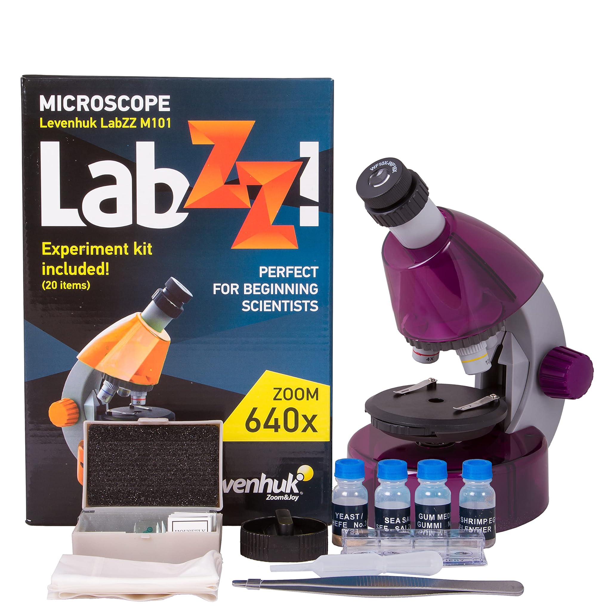 Levenhuk LabZZ M101 Amethyst - Microscopio Bambini 640x