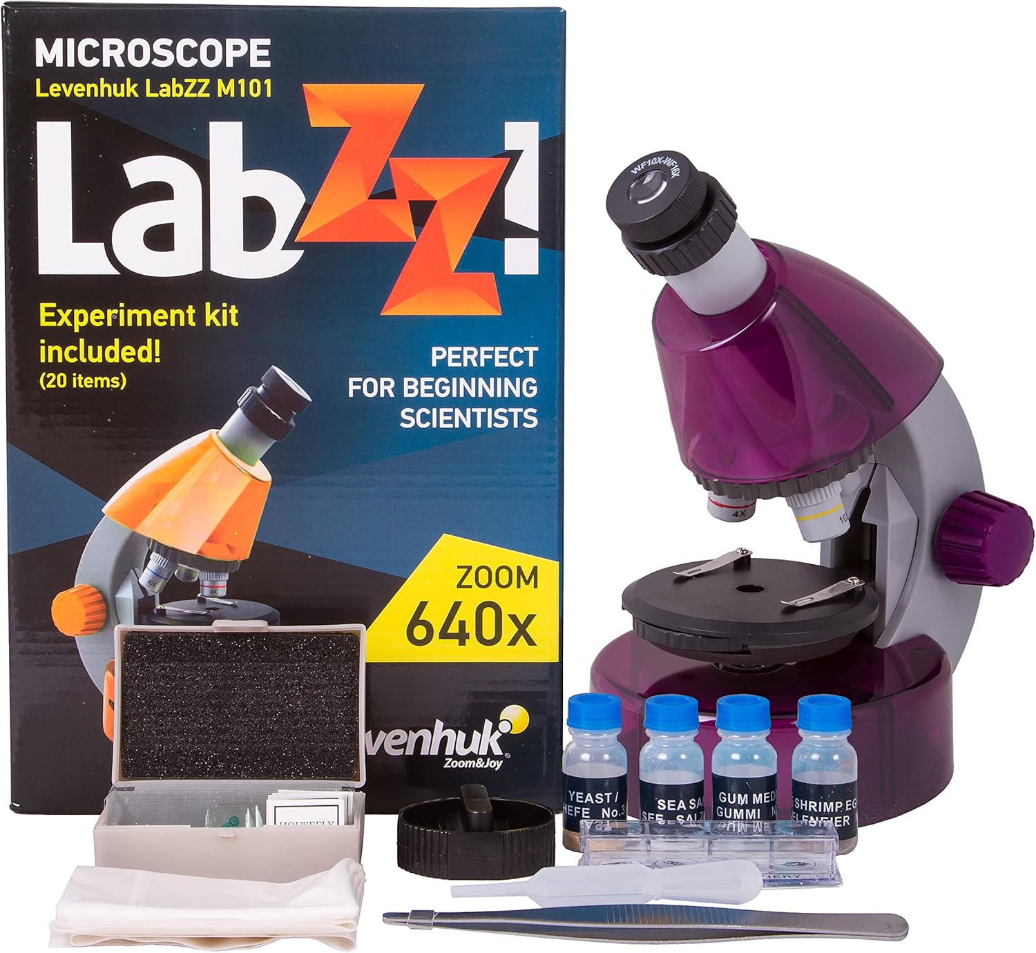 Levenhuk LabZZ M101 Amethyst - Microscopio Bambini 640x - immagine 1