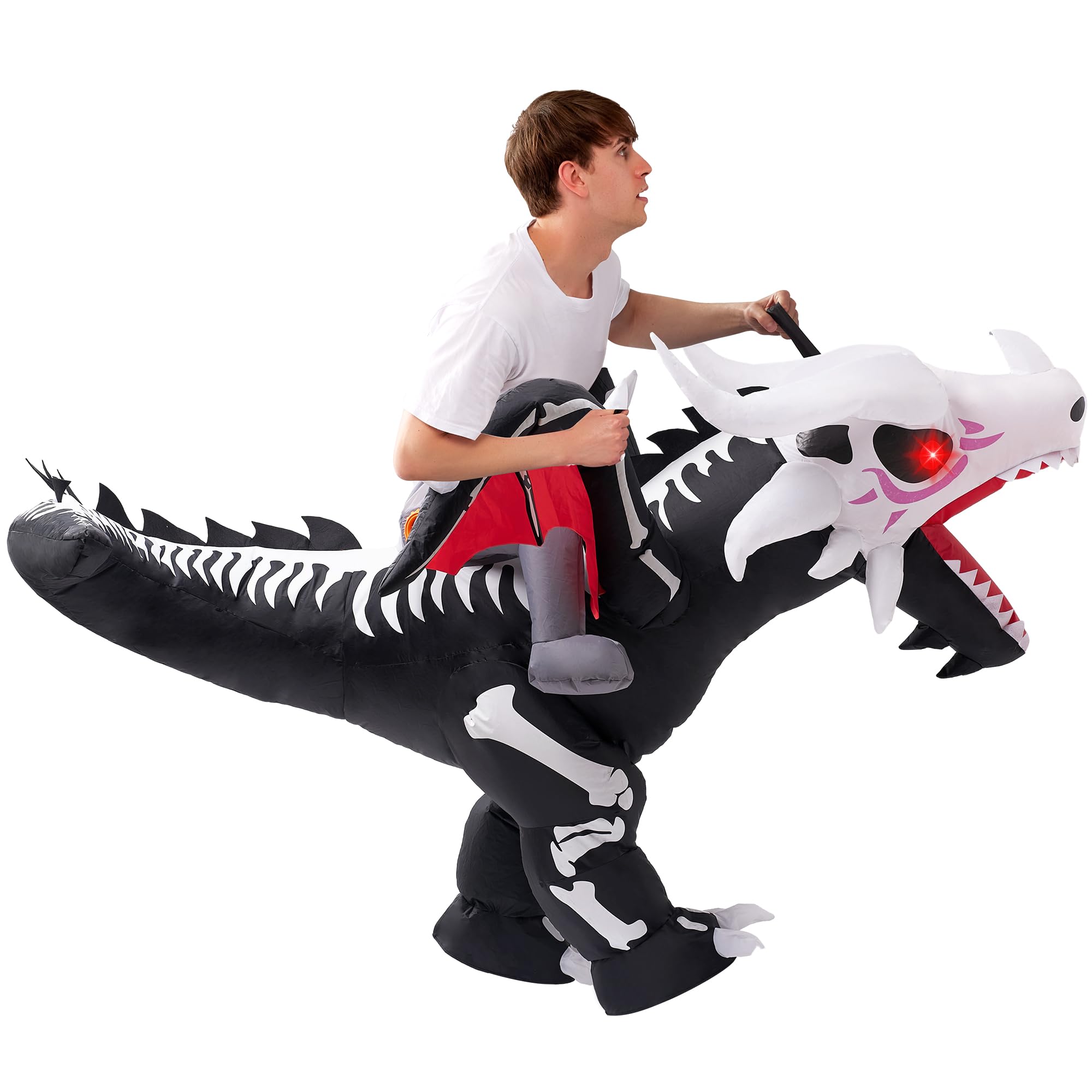 Drago scheletro freddo cavalcabile