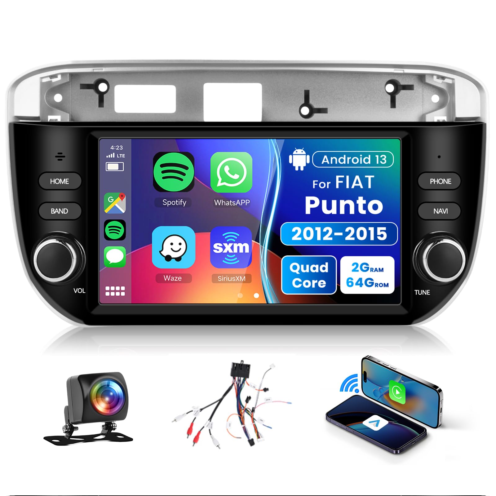 Autoradio Android per FIAT Punto 2012-2015 7 Pollici