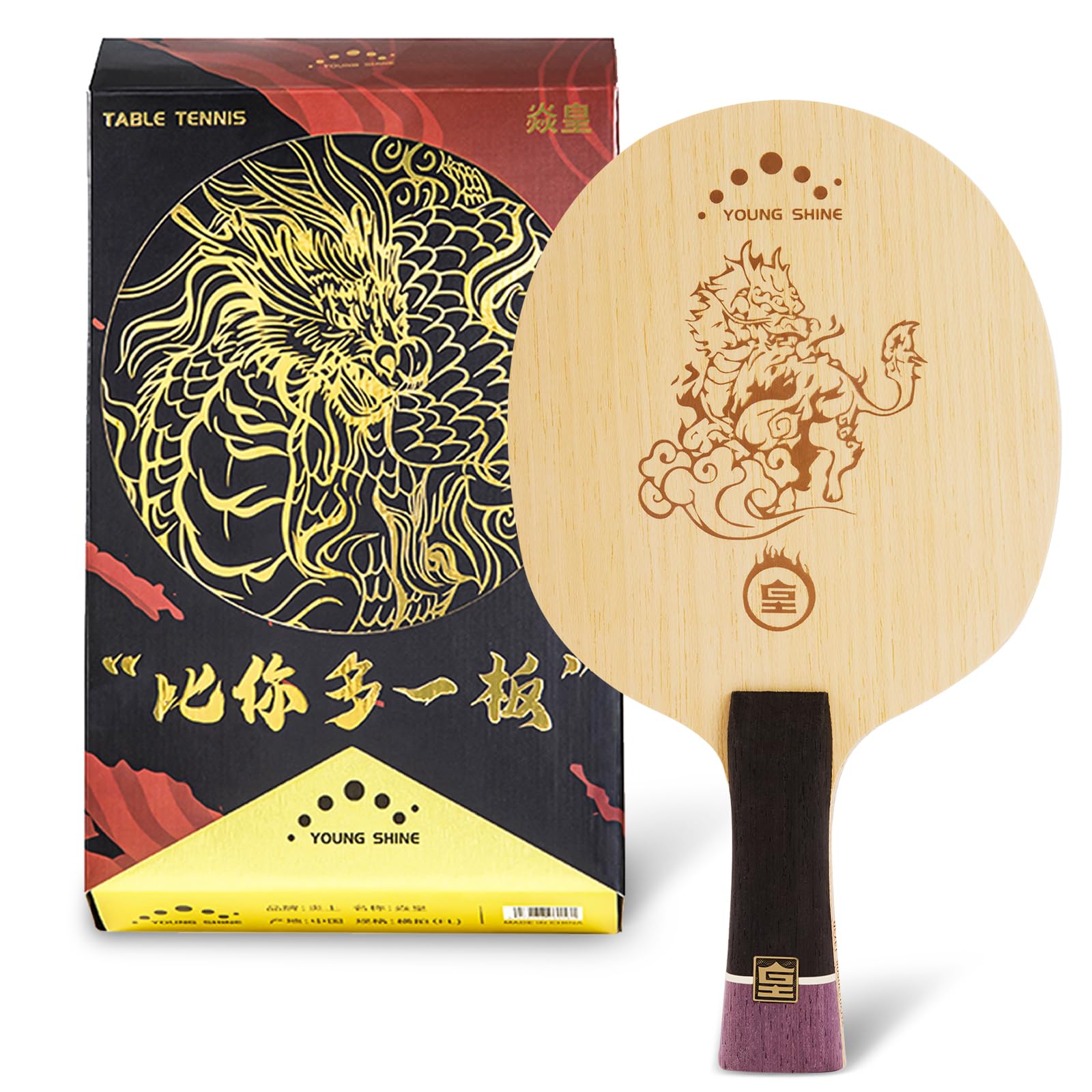 YAN-Huang - Racchetta Ping Pong Professionale in Carbonio