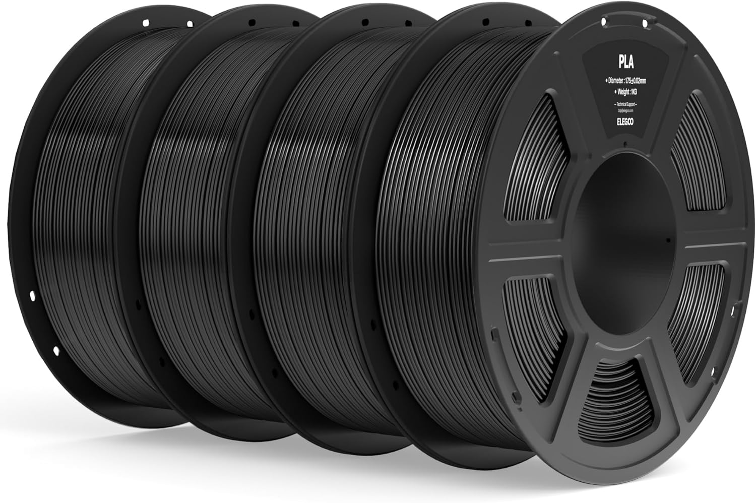 ELEGOO Filamento PLA 1.75 4KG Negro - immagine 1
