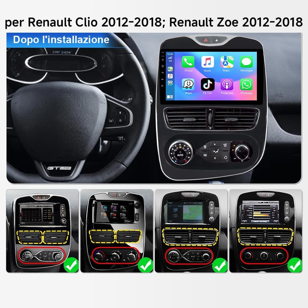 Autoradio Android 15 per Renault Clio 4 (2012-2018) - immagine 2