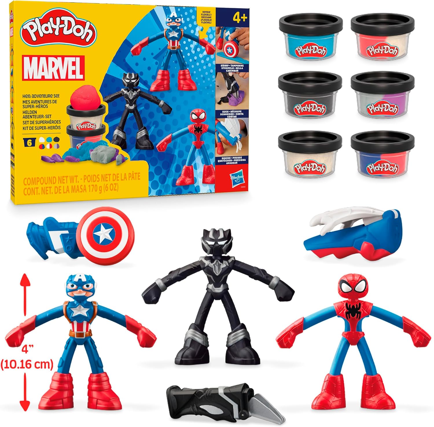 Hasbro Play-Doh Marvel Hero Adventure Set Plastilina - immagine 1