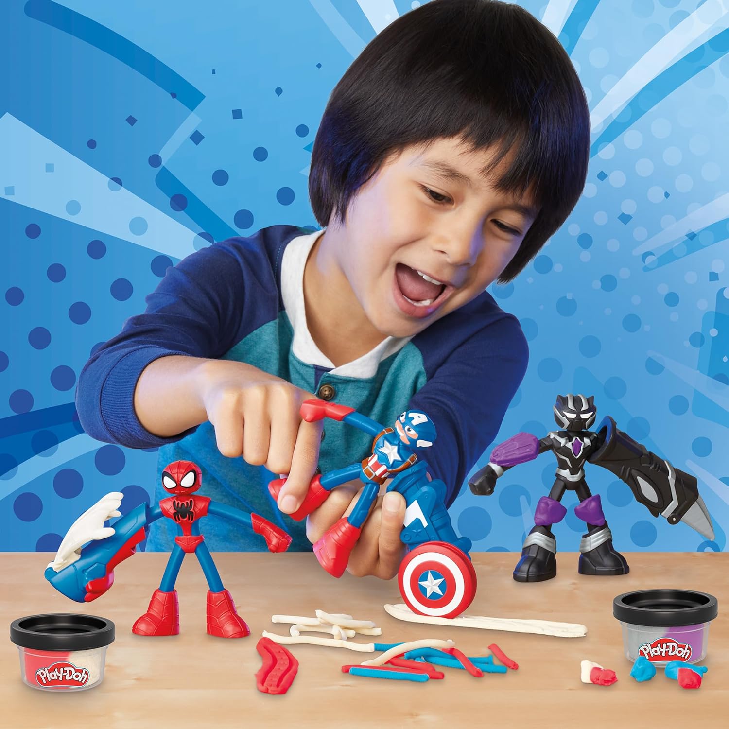 Hasbro Play-Doh Marvel Hero Adventure Set Plastilina - immagine 2