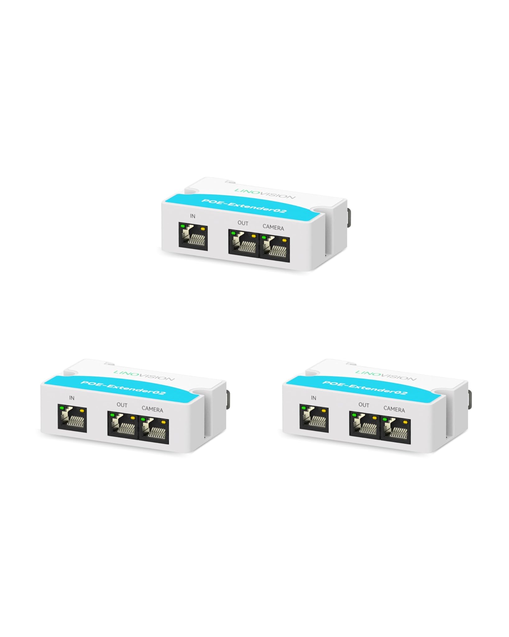 Linovision Mini PoE Extender a 2 Porte 300m (3 pezzi)