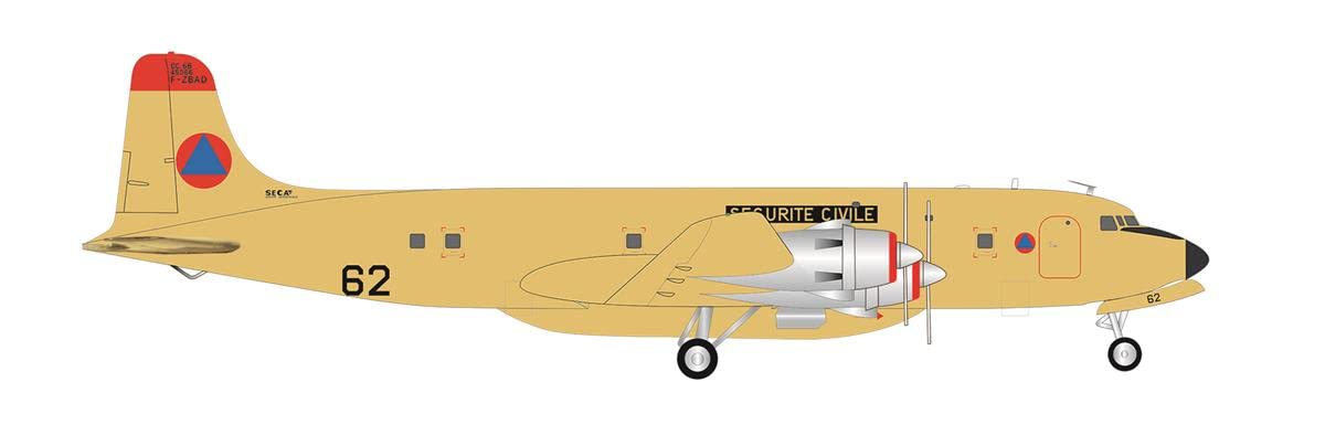 herpa sécurité Civile Douglas DC-6 F-ZBAD 1:200
