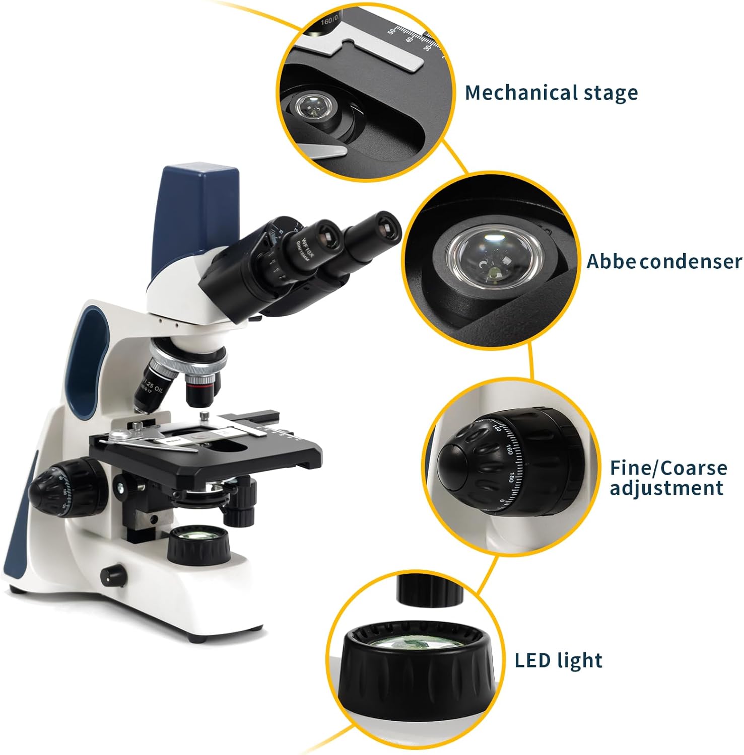 Swift Compound Trinocular Microscope 40X-2500X - immagine 3