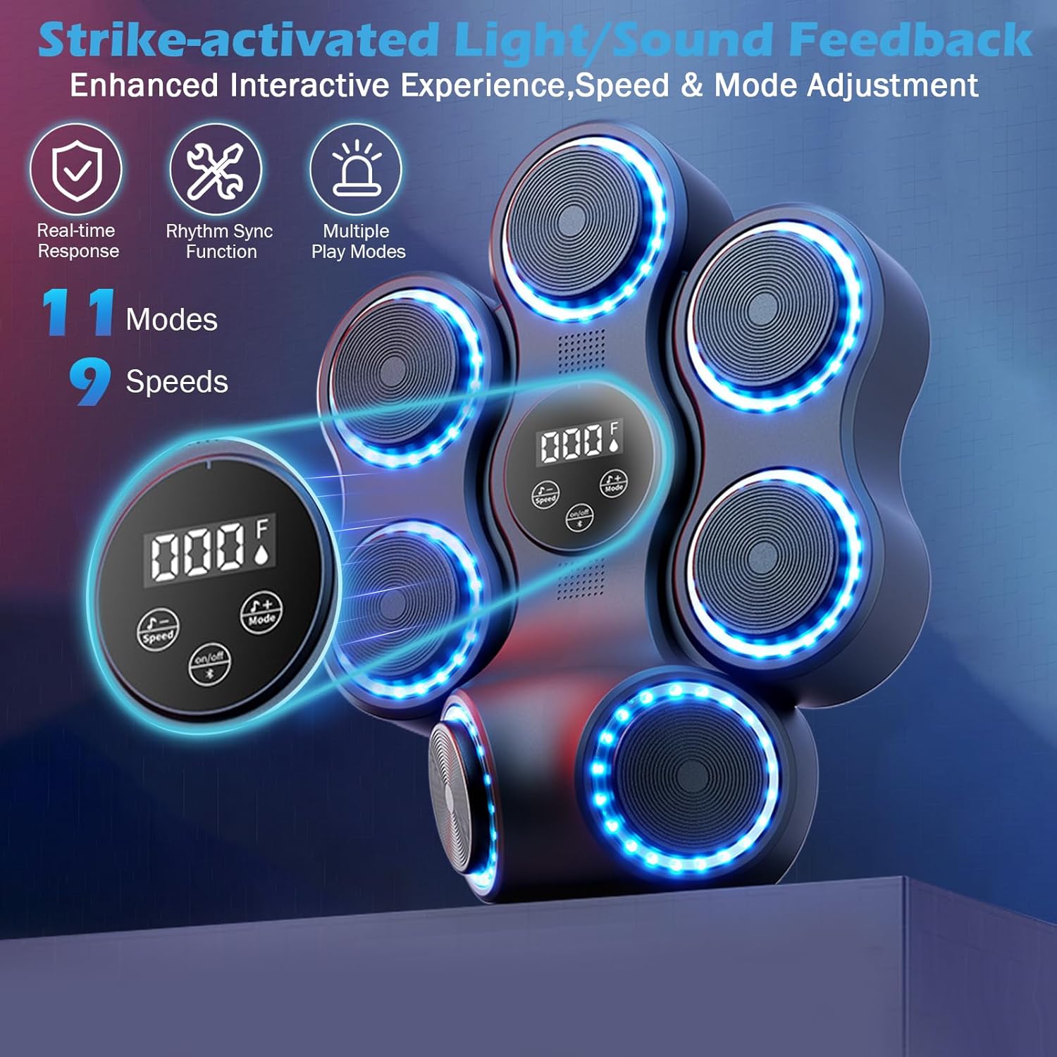 Music Boxing Machine Beatpunch - 11 Modalità, 9 Velocità - immagine 3