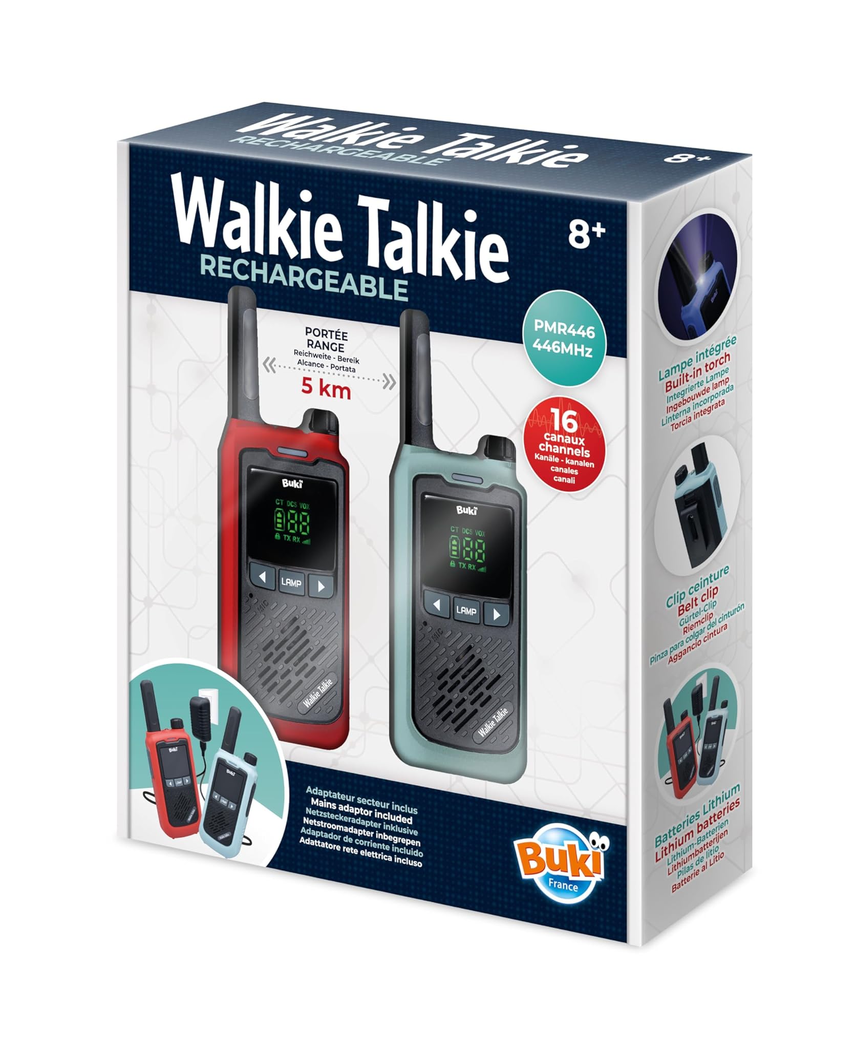 Buki France- Walkie-Talkie Ricaricabili, TW05