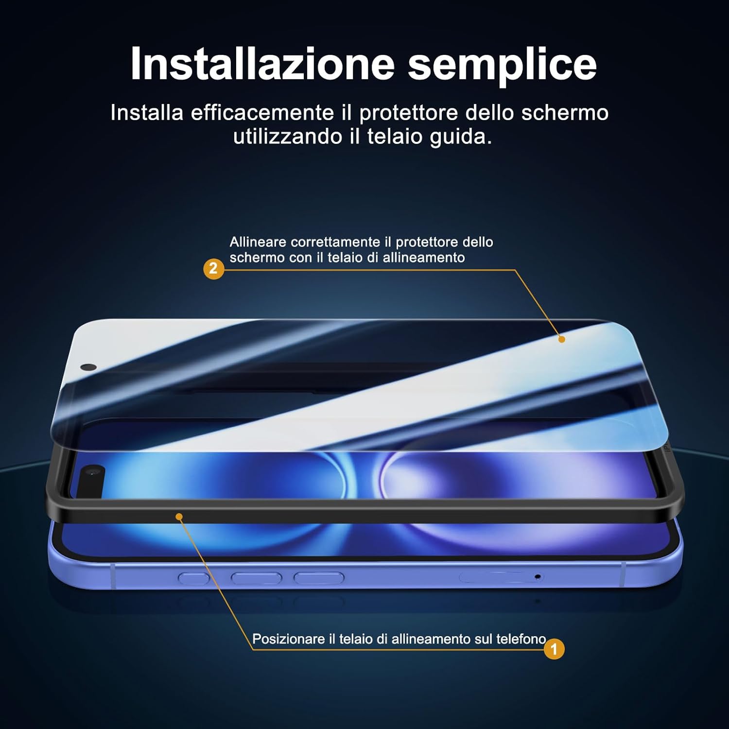 New'c 2x Pellicola Privacy iPhone 16 (6.1") + 2x Fotocamera - immagine 3