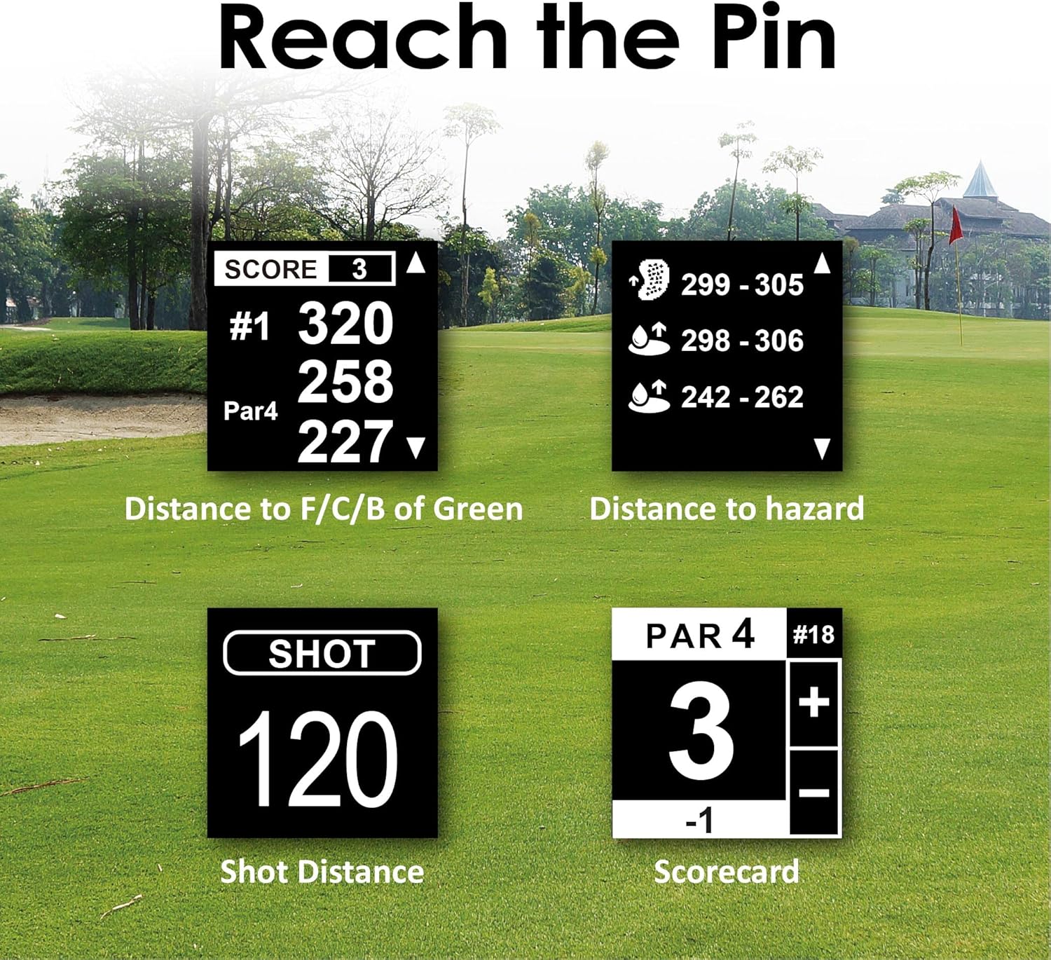 Canmore TW356 - Orologio GPS da Golf, Nero - immagine 6