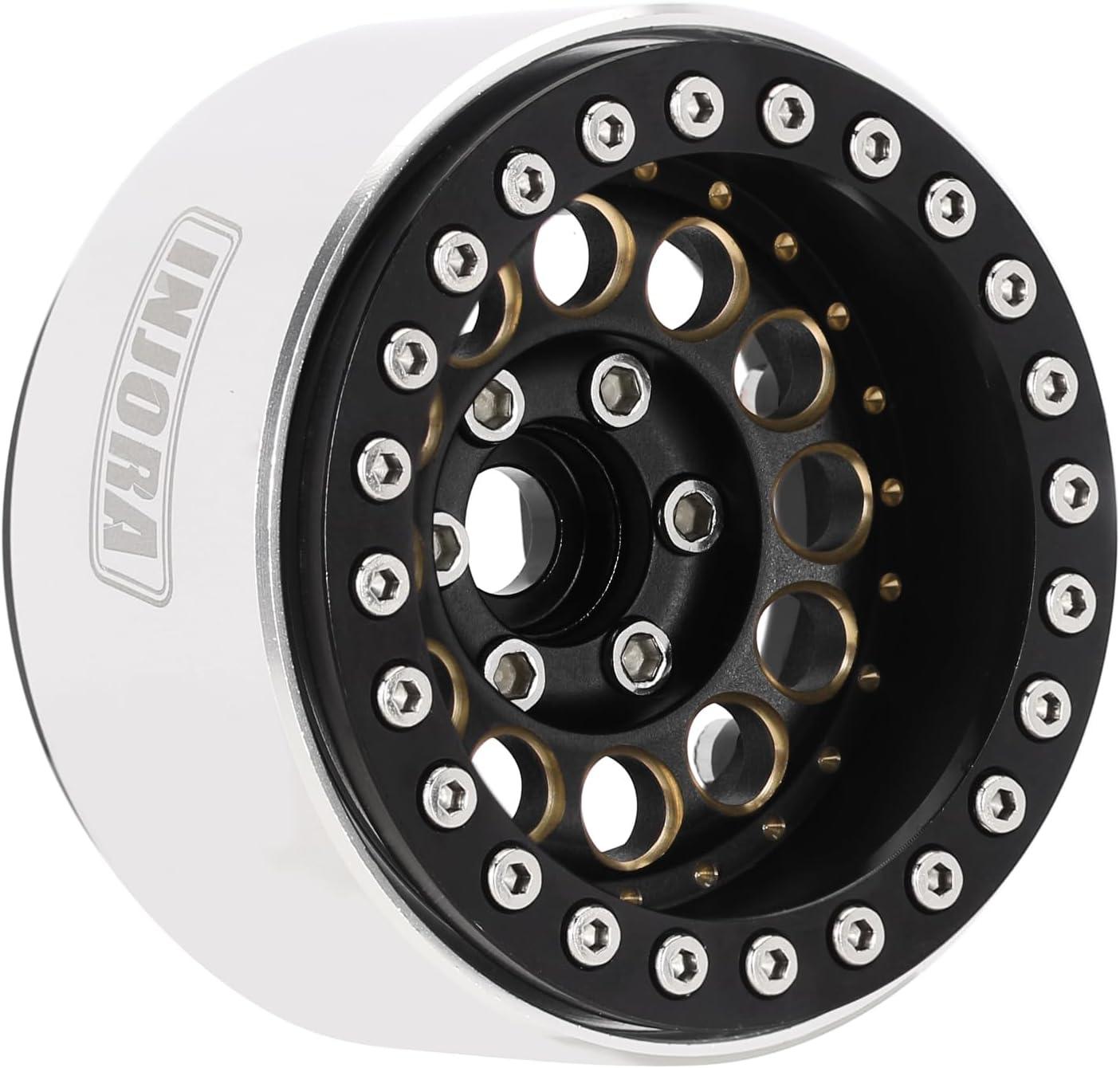 INJORA 1.9" Beadlock Cerchione 153g, Nero - immagine 3