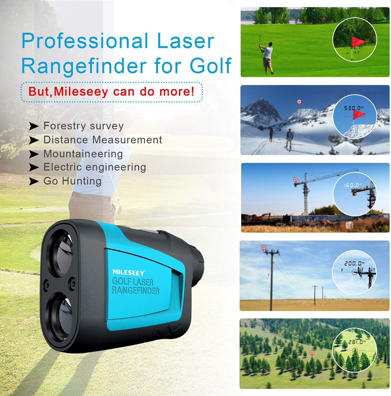 Mileseey Telemetro Laser Golf con Compensazione Pendenza - immagine 7