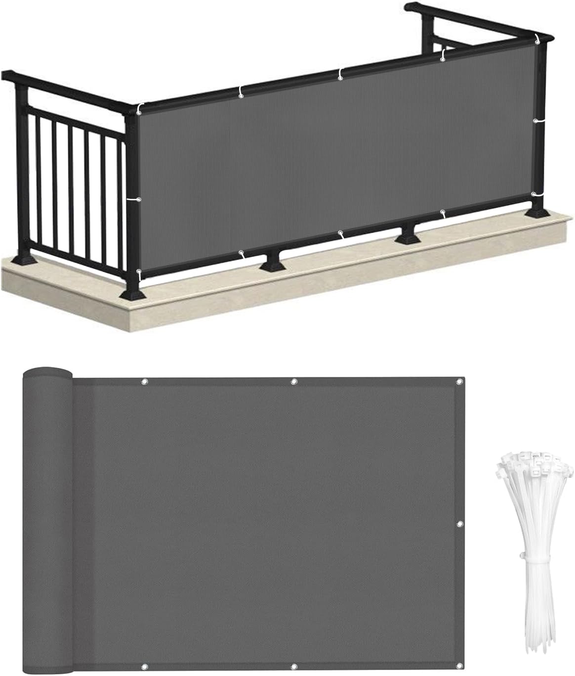 LOVE STORY Frangivista Balcone 120x600cm, Antracite