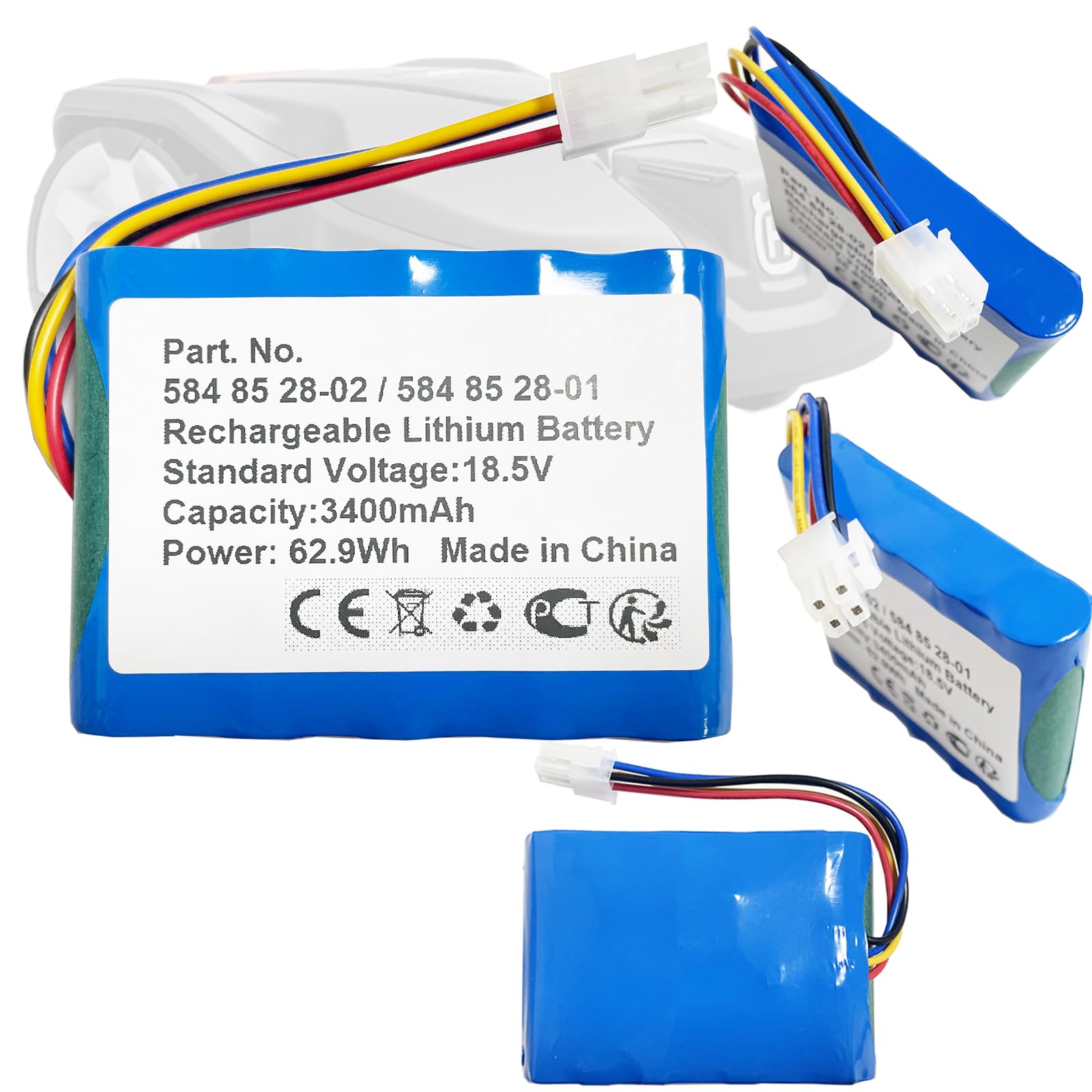 Aousavo Batteria Ricambio 3400mAh per Husqvarna Automower