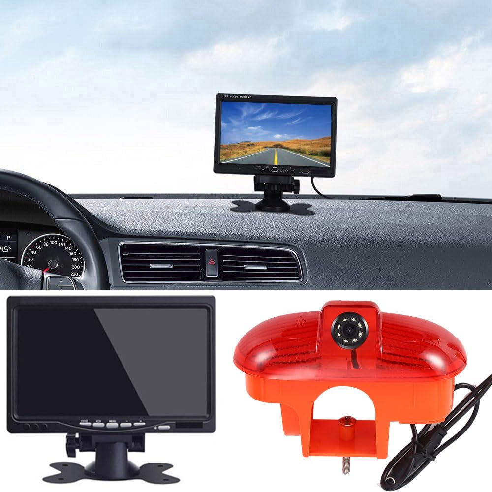 Monitor LCD TFT 7 Pollici + Telecamera Retromarcia Auto