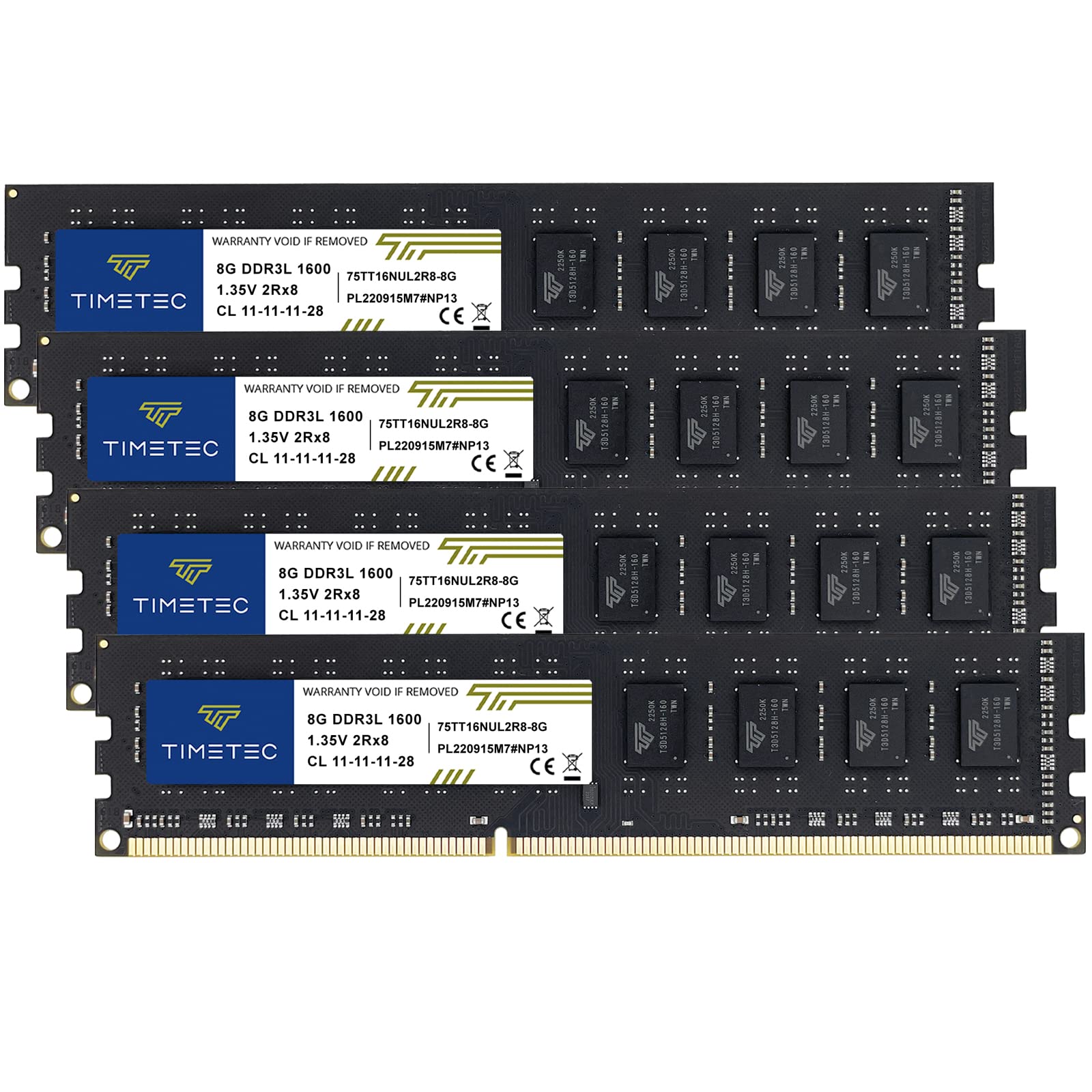 Timetec Hynix IC DDR3L 1600MHz PC3-12800 UDIMM Desktop (32GB)