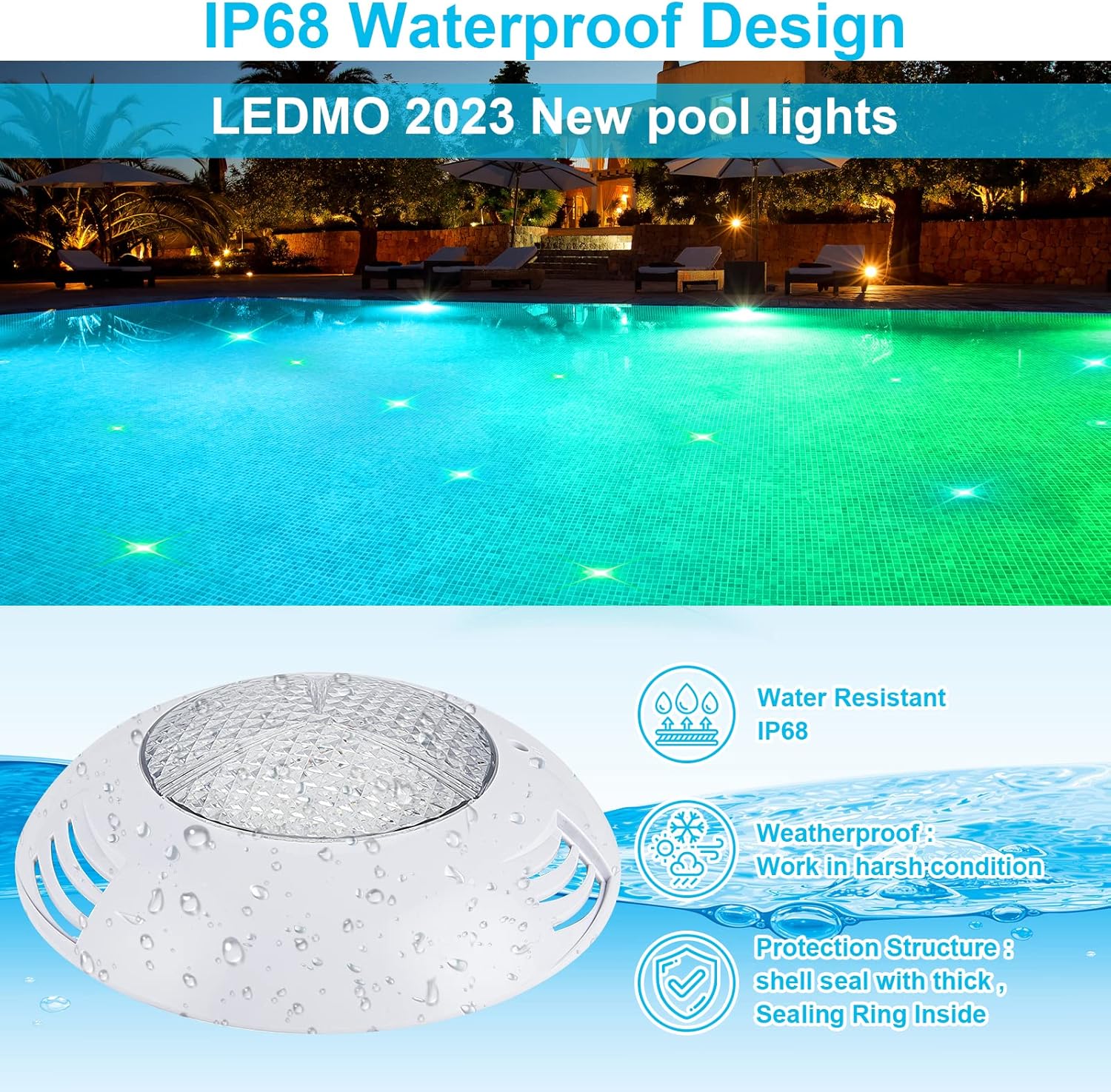 Luci per Piscina 38W RGB LED PAR56 3800LM - immagine 3