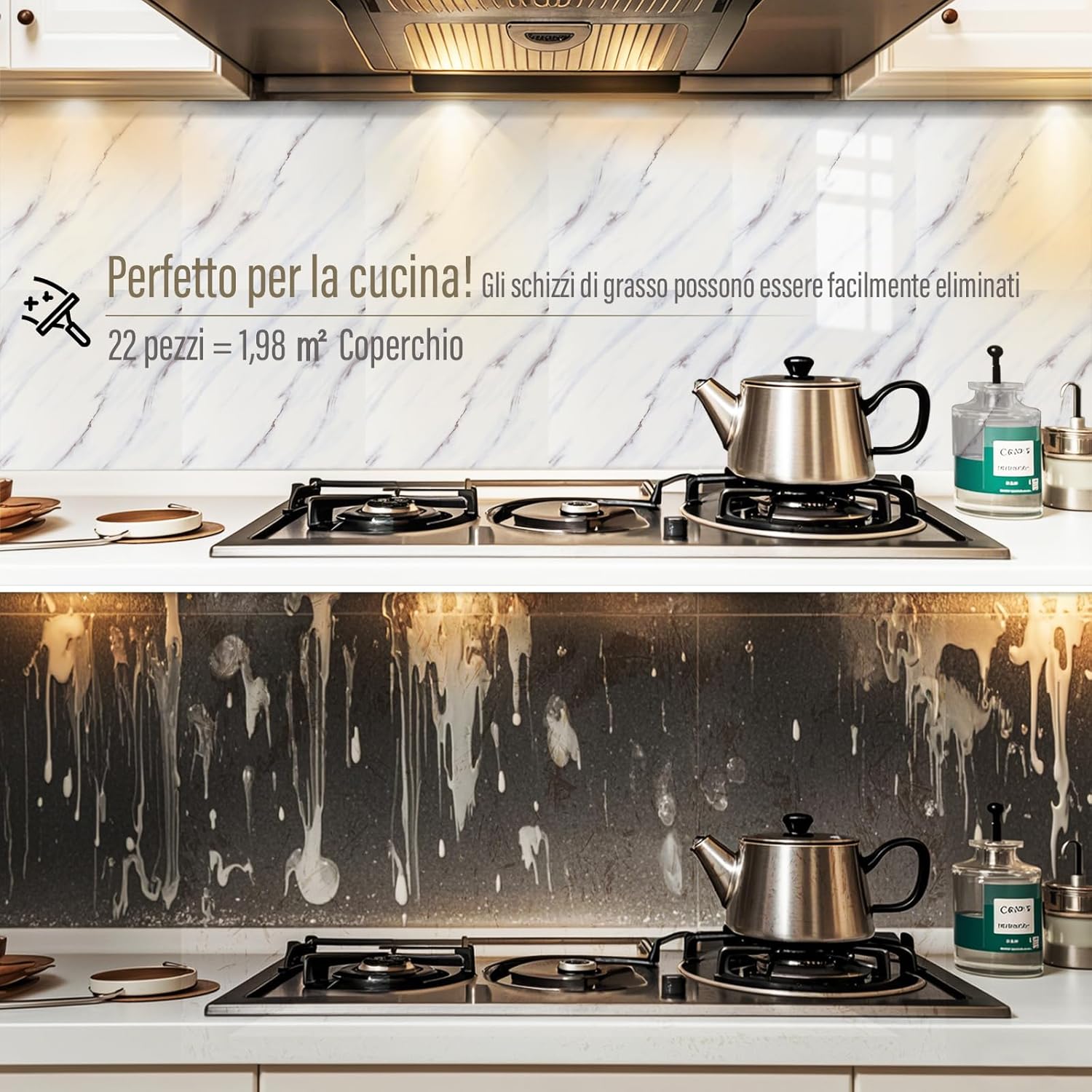 Piastrelle Autoadesive da Parete 30x30 cm - 22 Pezzi - immagine 3