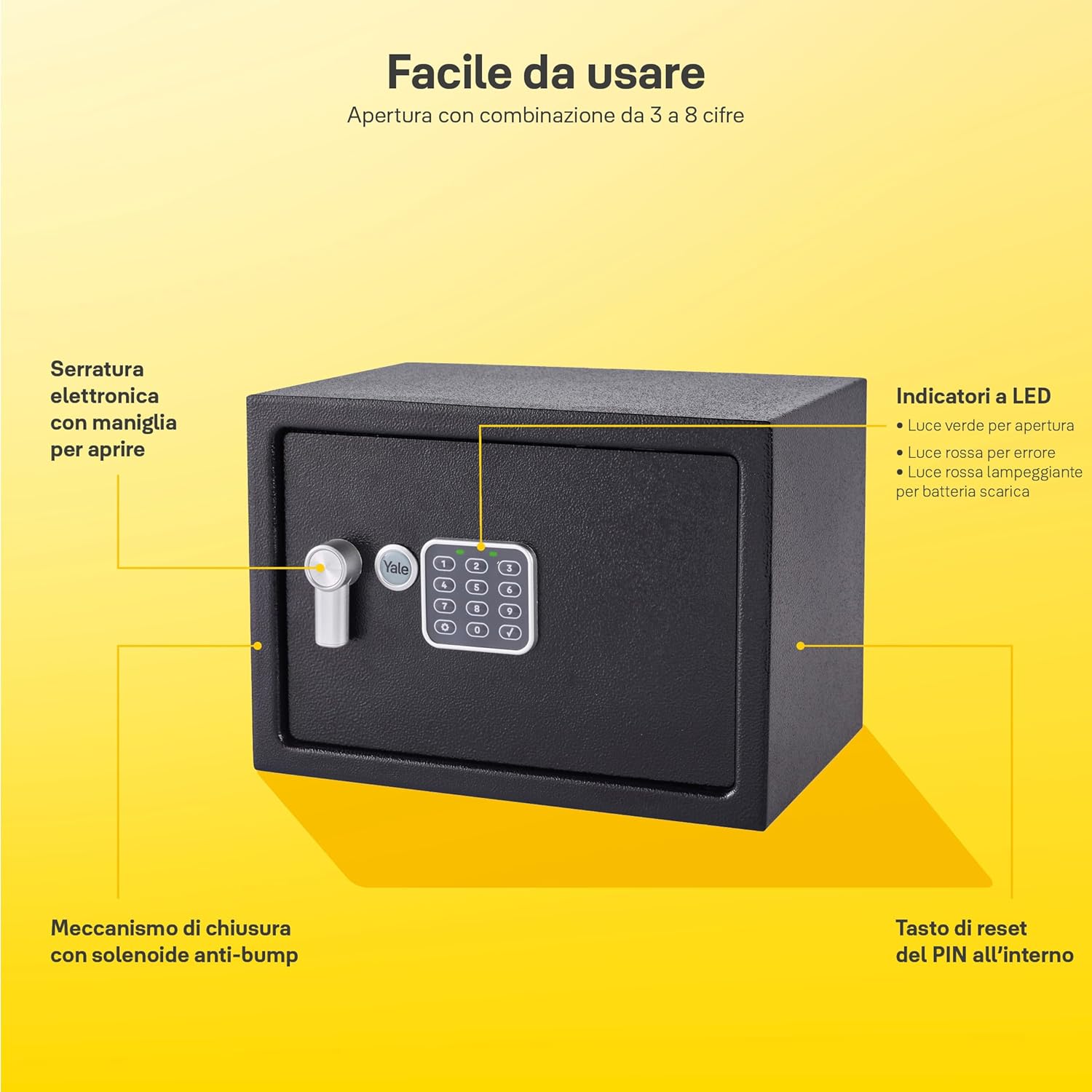 Yale Cassaforte Elettronica Serie Value Media YSV/250/DB2 - immagine 2