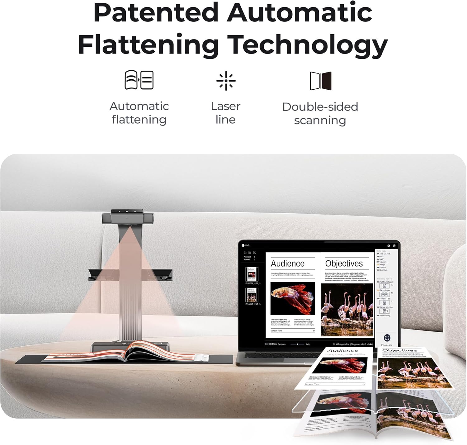 Czur ET24 Pro - Scanner di Documenti A3 Professionale 24MP - immagine 3