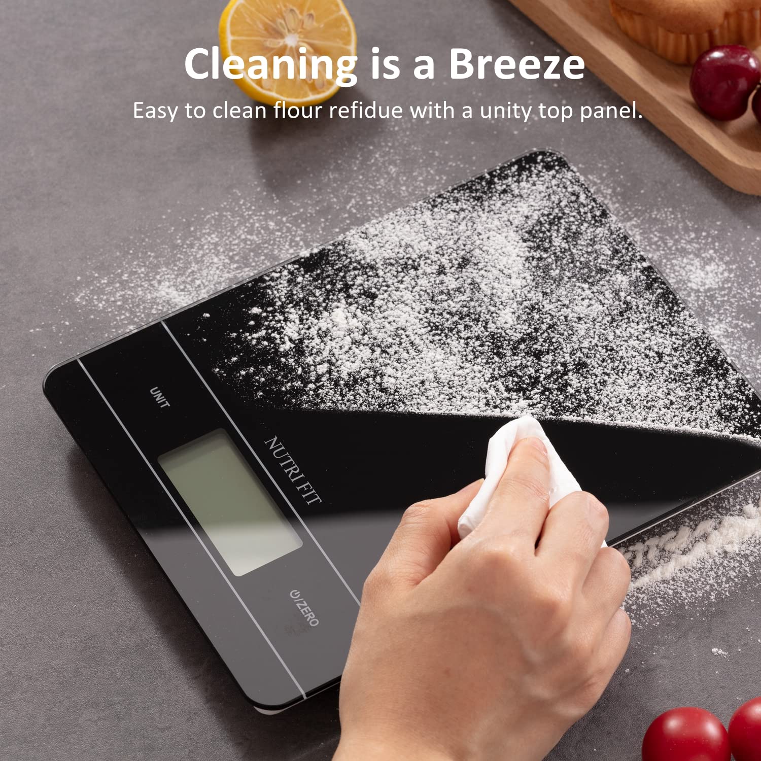 Nutri Fit Bilancia da Cucina Digitale Ricaricabile, Nera - immagine 7