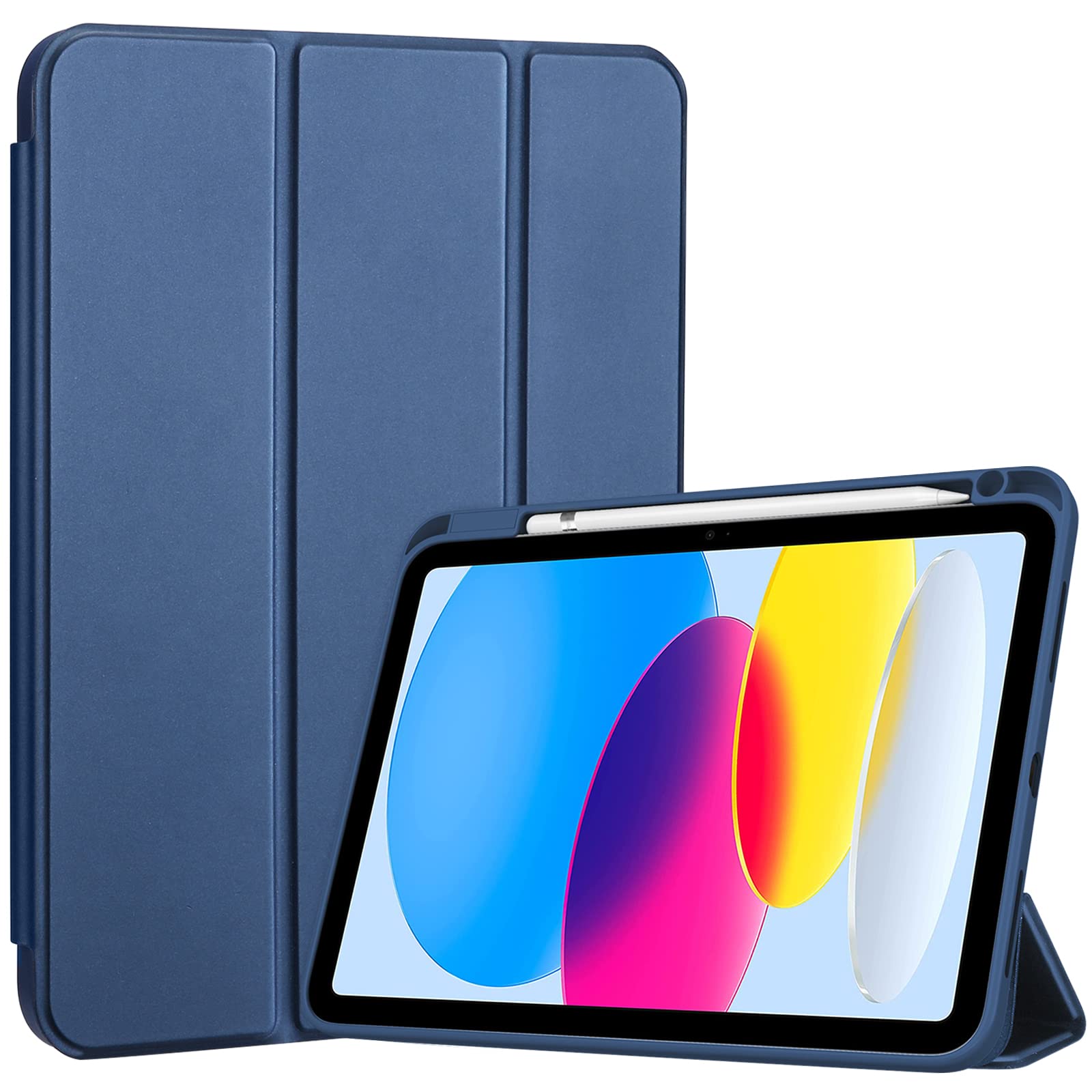 Procase Cover iPad 10 Generazione 10,9 Pollici, Blu Scuro