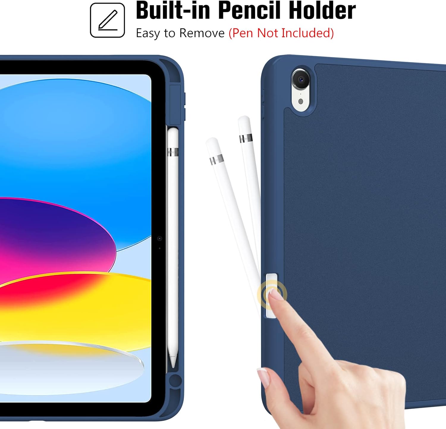 Procase Cover iPad 10 Generazione 10,9 Pollici, Blu Scuro - immagine 3