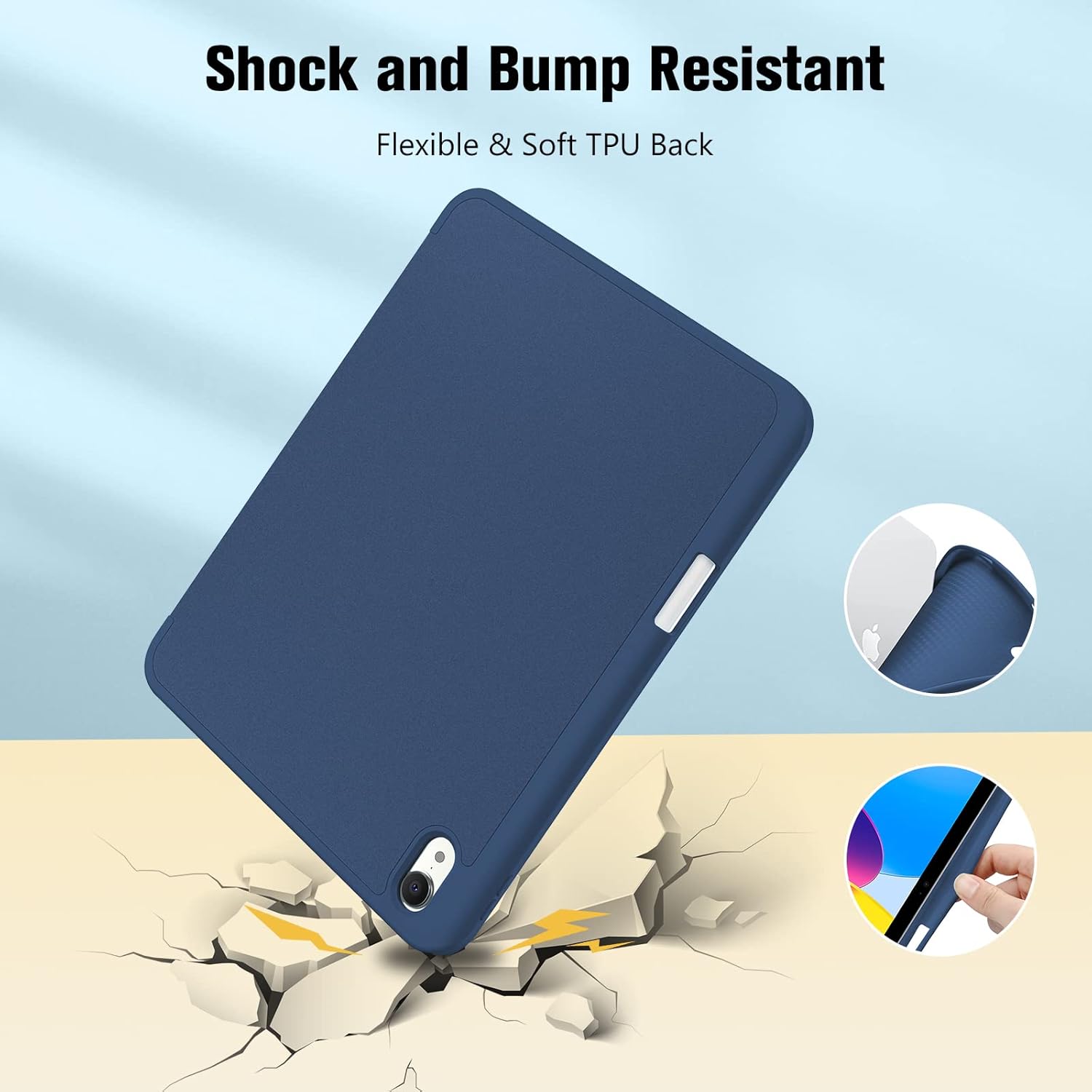 Procase Cover iPad 10 Generazione 10,9 Pollici, Blu Scuro - immagine 6