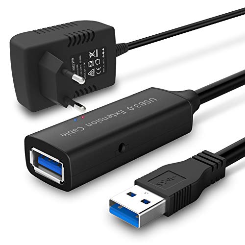 Rshtech Cavo Prolunga USB 3.0 Attivo 10m, Nero