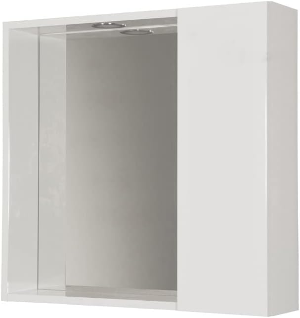 Mama Store Specchiera Bagno con Vano Contenitore e LED - immagine 1