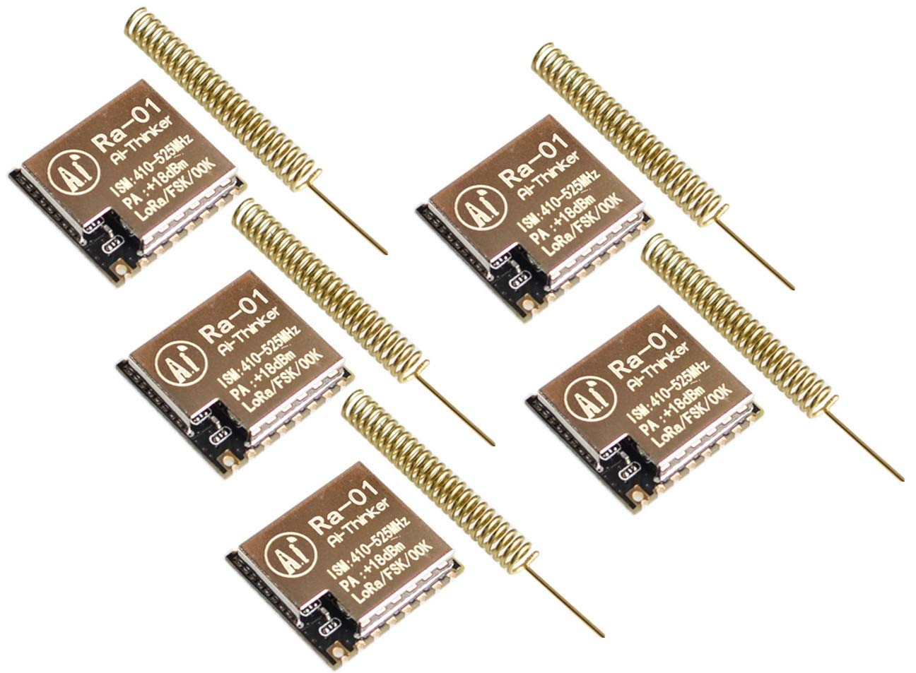 5pcs Ra-01 LoRa SX1278 433MHz Ra01 Wireless Spread Spectrum ...