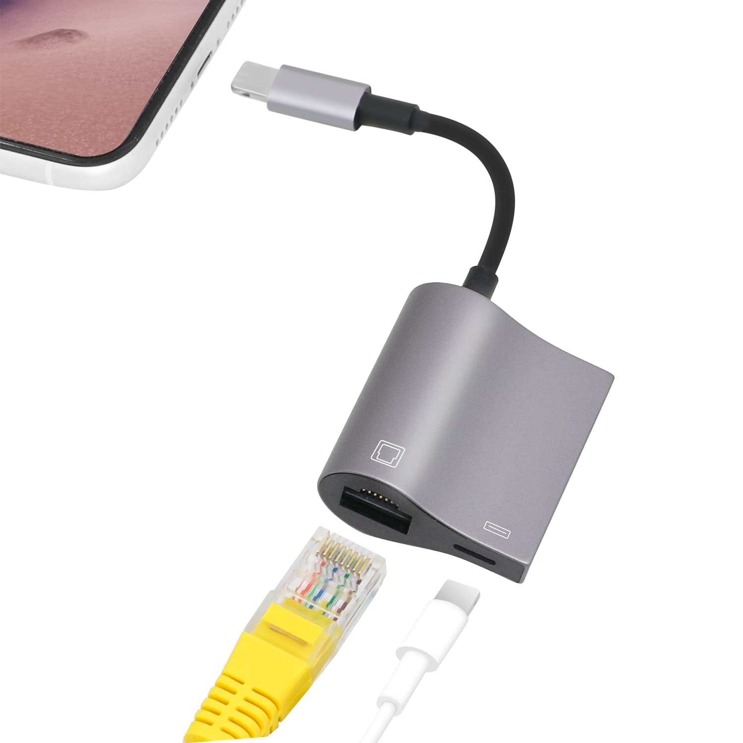 Kozyone Adattatore 2 in 1 Light-ning a RJ45 Ethernet