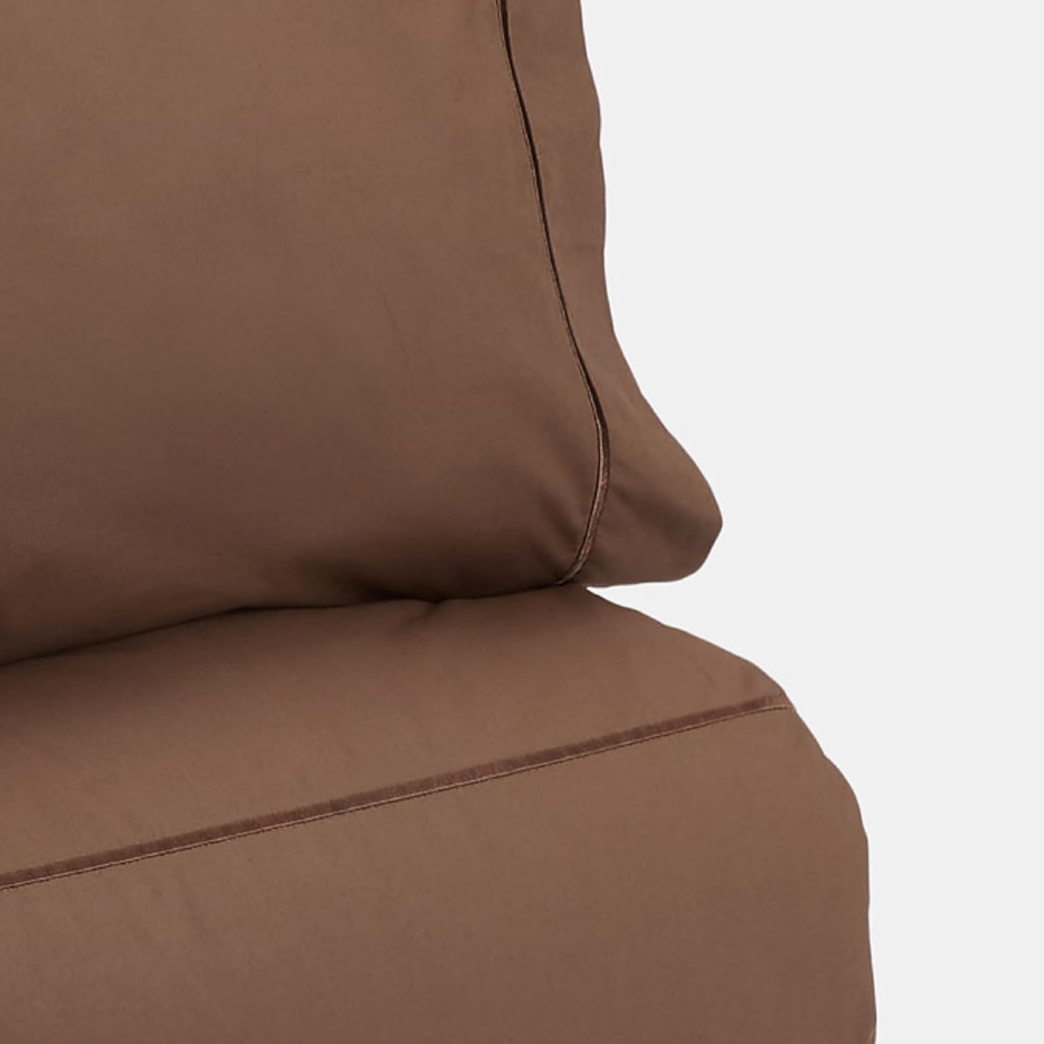 Bianca Plain Dyed Deep Taupe - Set Copripiumino 135cm - immagine 2