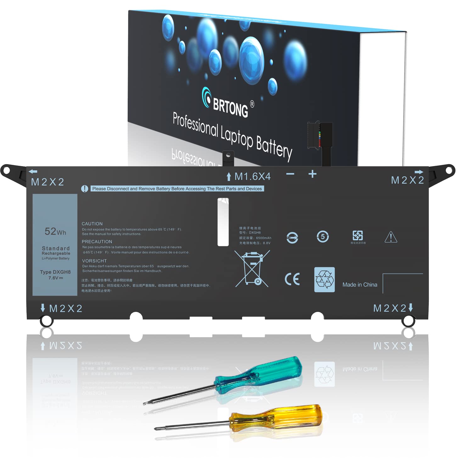 DXGH8 Batteria Sostitutiva per Dell XPS 13 Series