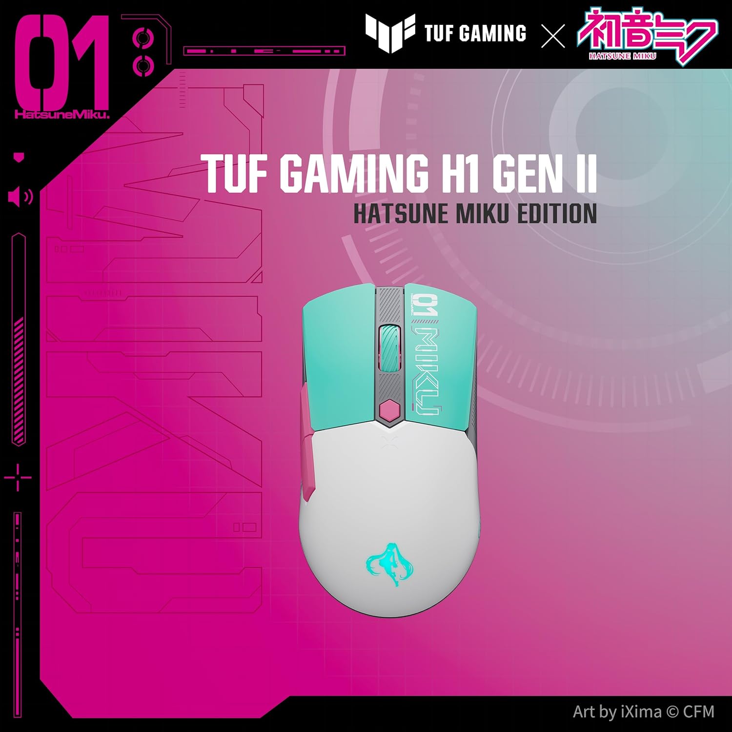 Asus TUF Gaming Mini Mouse Wireless Hatsune Miku Edition - immagine 3