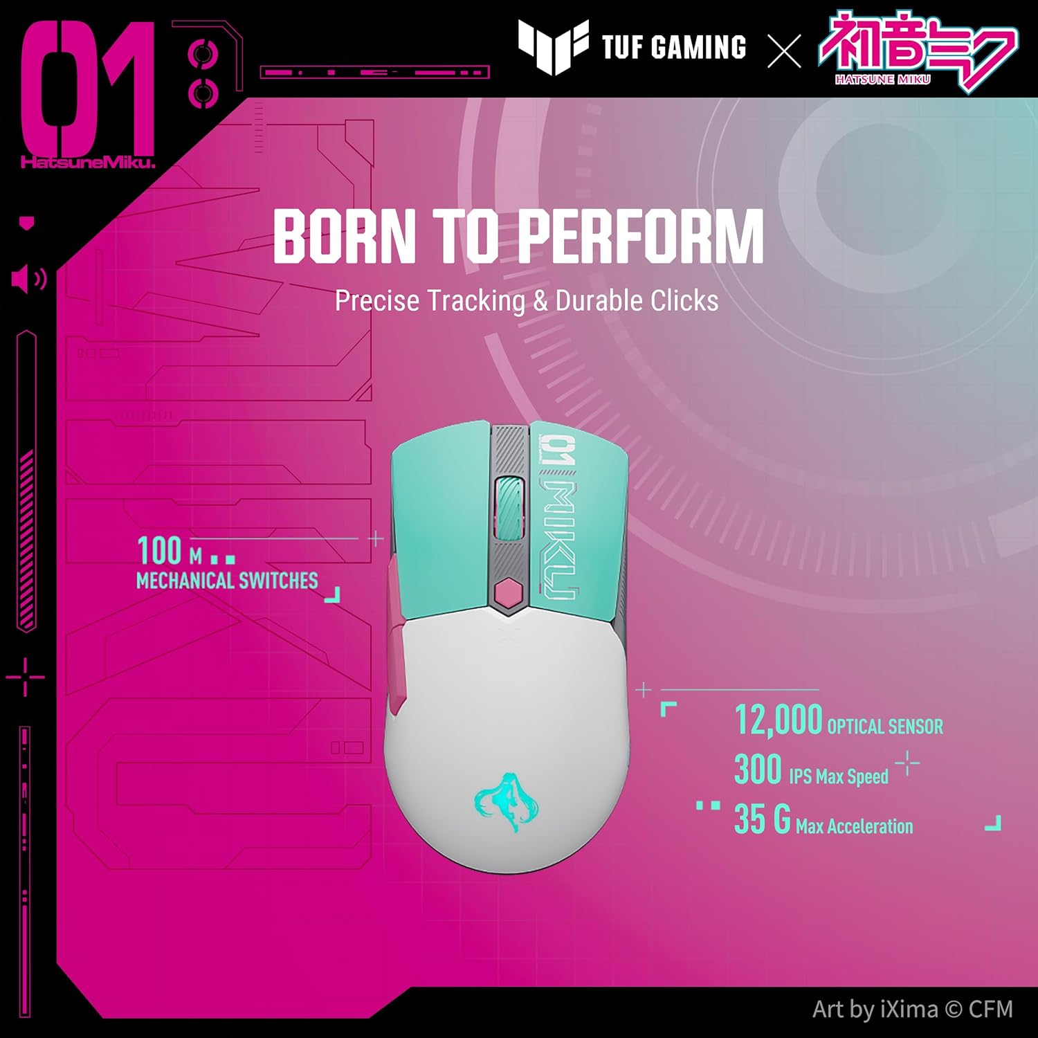 Asus TUF Gaming Mini Mouse Wireless Hatsune Miku Edition - immagine 5