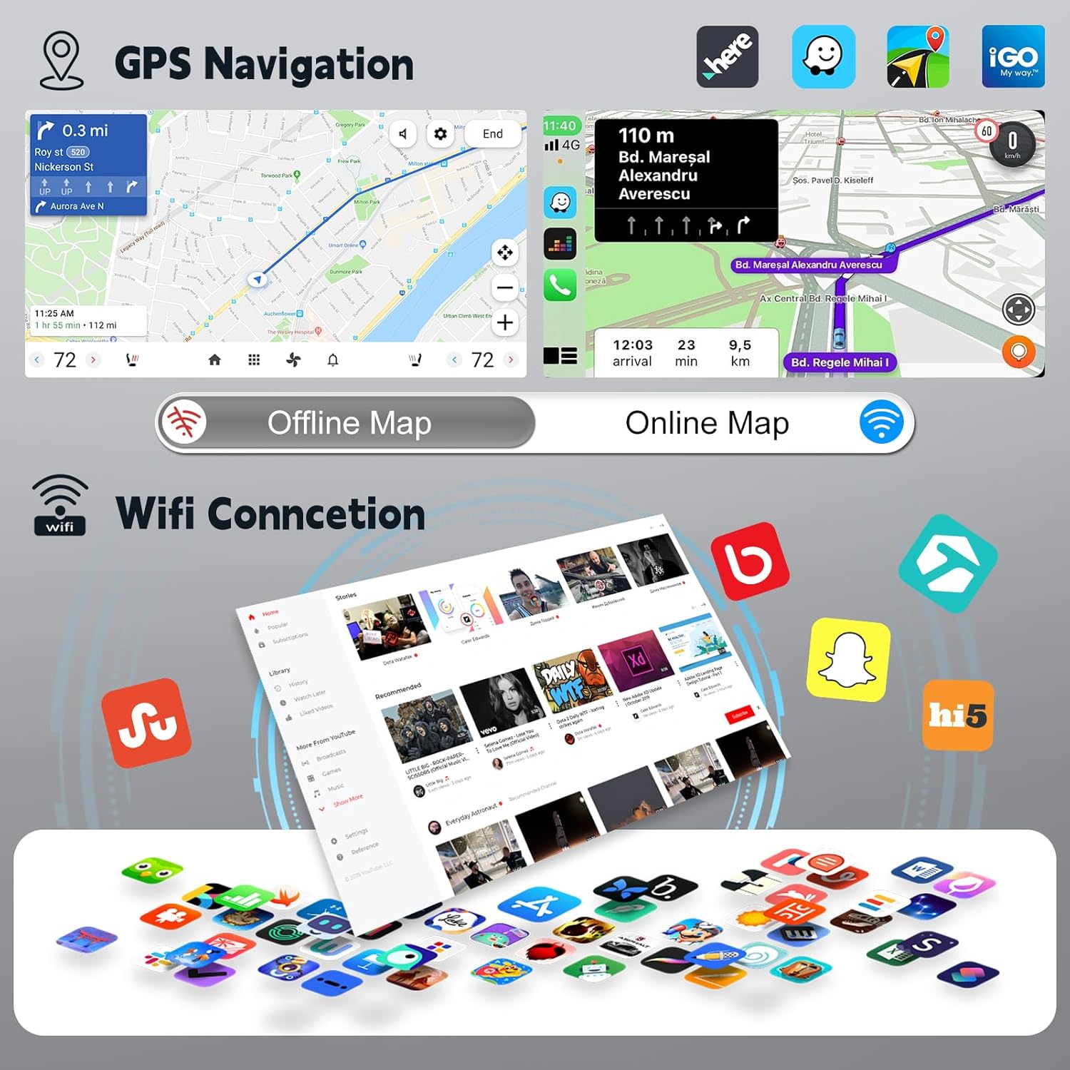 Autoradio Android 14 per Peugeot 307 2002-2013 - immagine 3