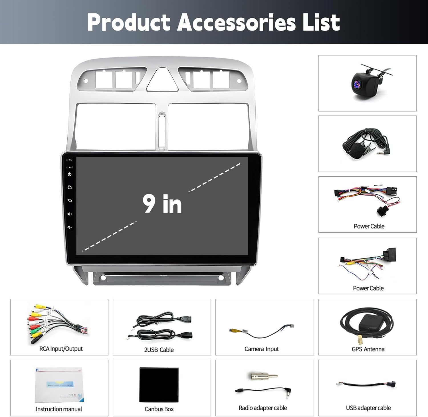 Autoradio Android 14 per Peugeot 307 2002-2013 - immagine 7