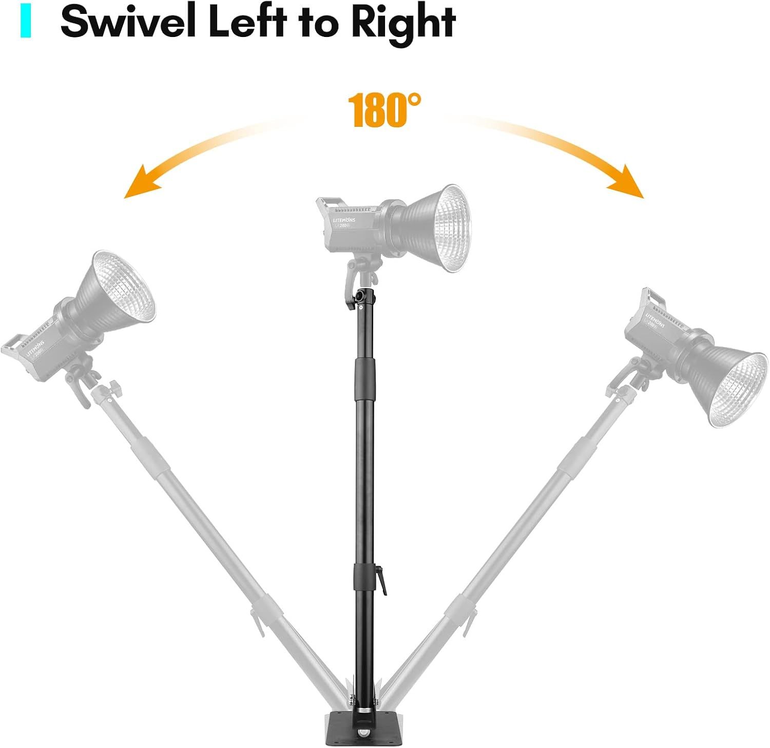 Andoer Supporto a Braccio Triangolare da Parete per Fotografia - immagine 5