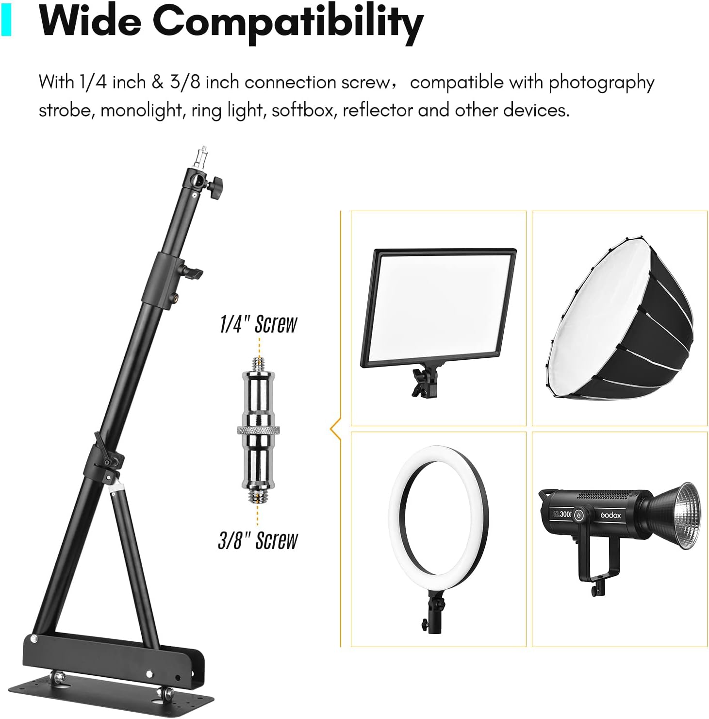 Andoer Supporto a Braccio Triangolare da Parete per Fotografia - immagine 6