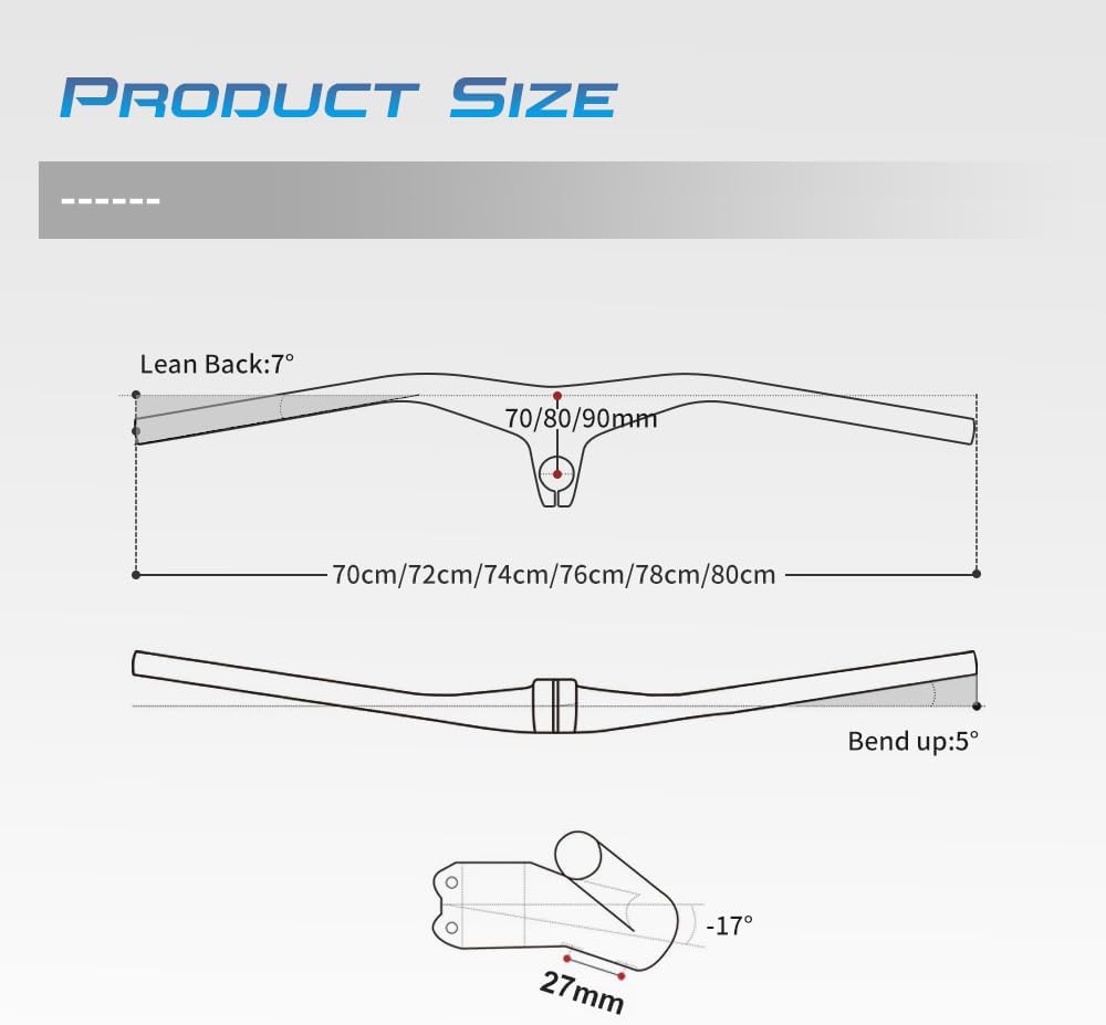 Manubrio Riser MTB in Carbonio UD Opaco 760x90mm - immagine 2